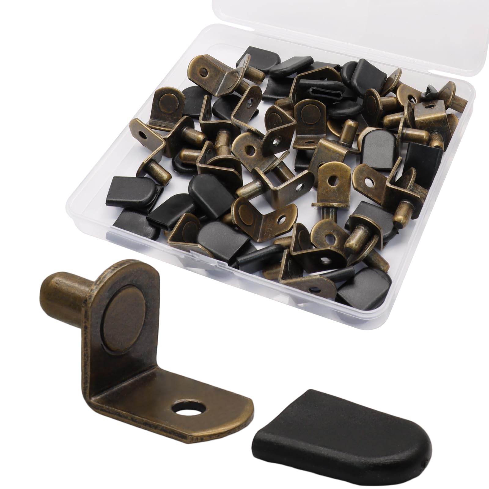 Shelf Support Pins, 1/4 Inch L-Shaped, 30 Pcs, Brown — Amazon image 8