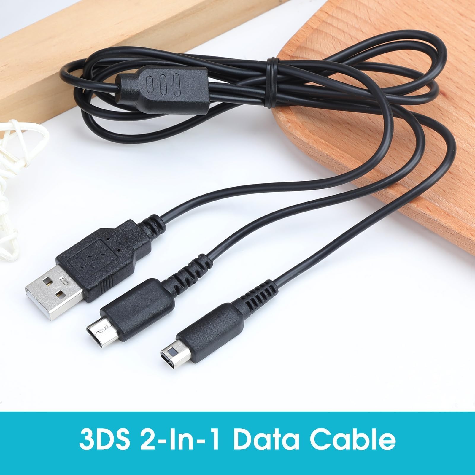 Cavo di Ricarica USB per Nint-endo DS Lite/NDSL, Cavo di Alimentazione 2 in 1 da 1,2m, Compatibile con Nin-ten-do 3DS/3DS XL/2DS/DSi/DSi XL/New 3DS/New 3DS XL/New 2DS XL/DS Lite, Caricabatterie di Ri