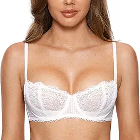 Sutiã feminino sexy de renda push up plus size sutiã transparente balconette com armação sem forro