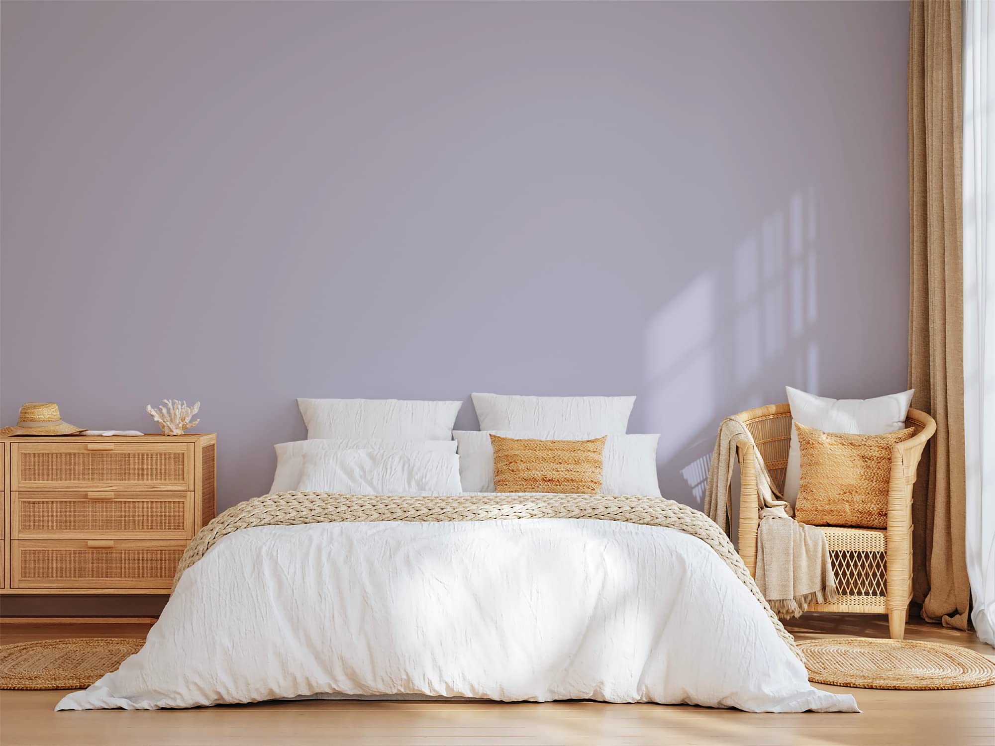 BOX DECO COULEURS Pintura natural ecológica interior exterior con aspecto terciopelo Natura – 1 l/13 m² [Clase energética A+], morado Parma