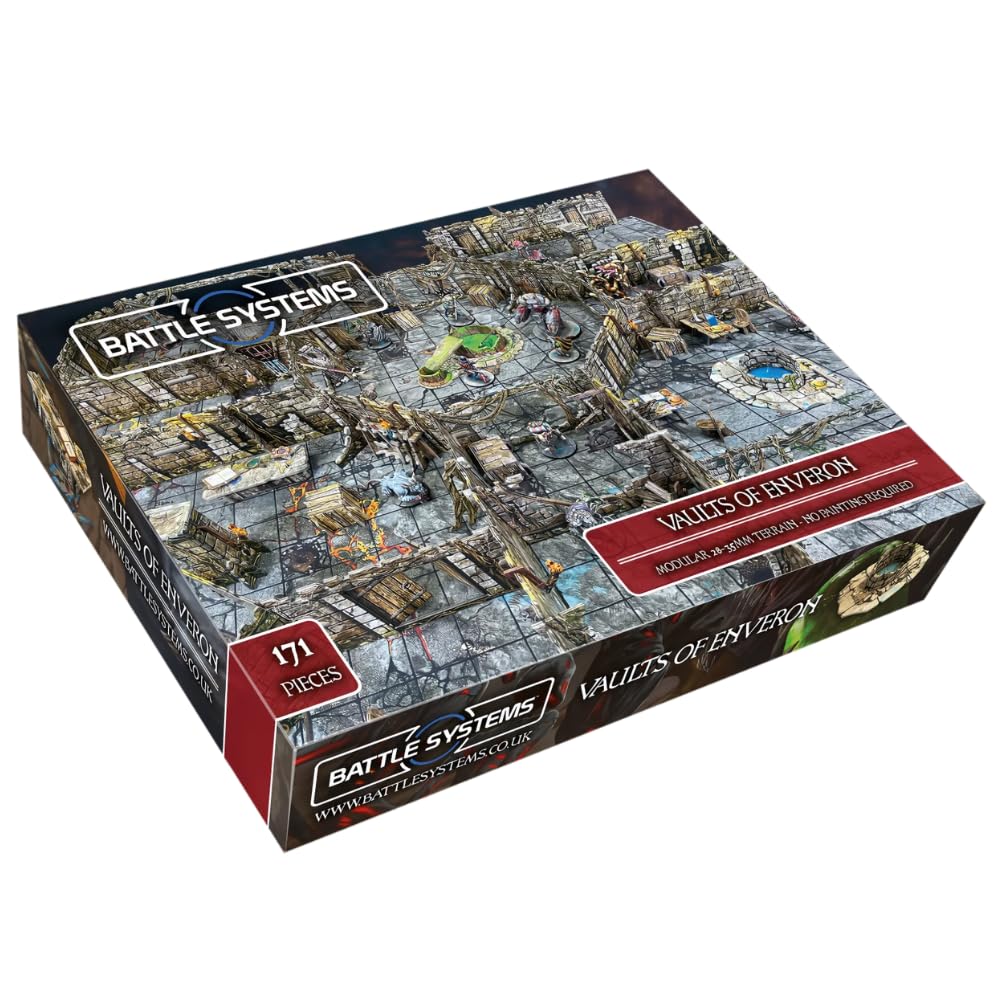 Enveron, gioco di caveau di sotterraneo fantasy paesaggio immersivo Battle Systems Terrain per D&D DND Maladum Pathfinder RPG a tutto colore cartoncino resistente stampato su entrambi i lati