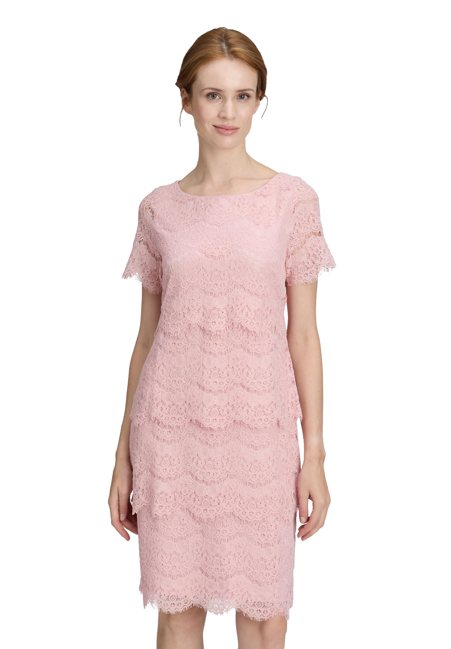 Vera Mont Damen Spitzenkleid Kurzarm