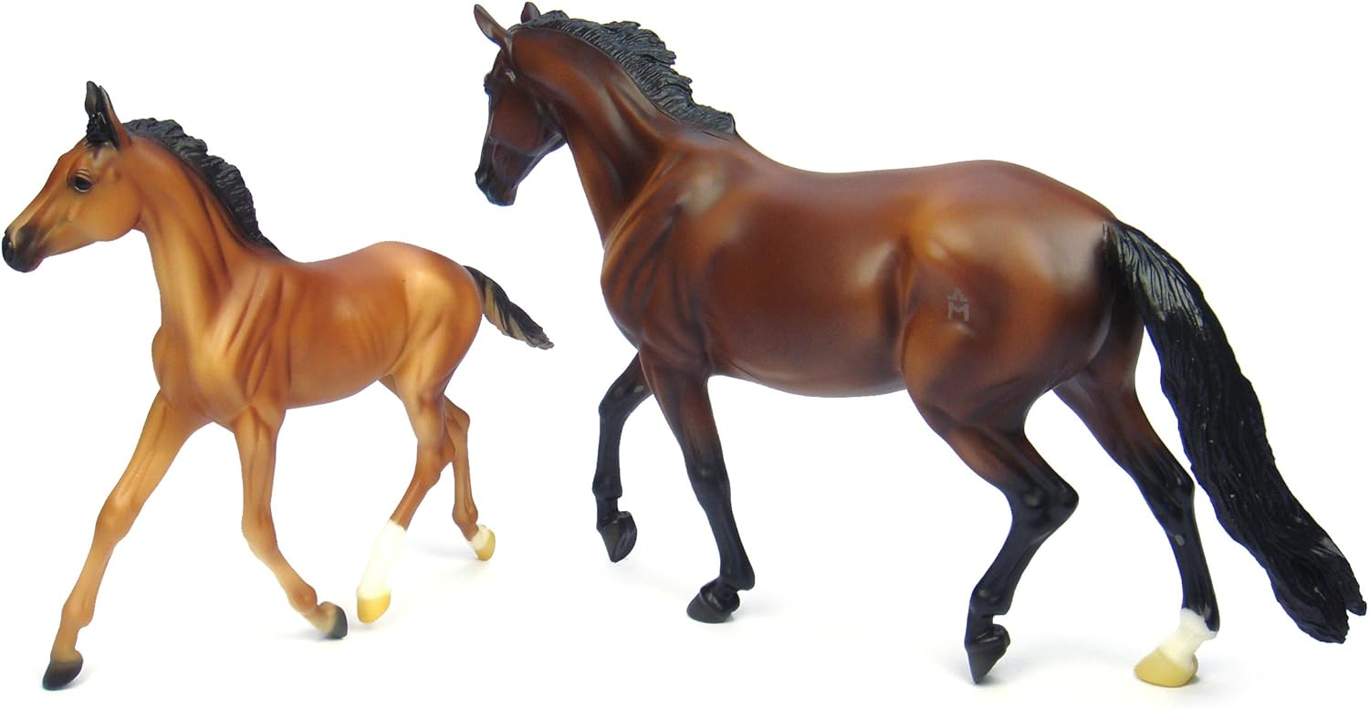 Buy 1 get 1 🔥 Breyer Traditional Series GG Valentine & Heartbreaker | 2 Horse Set | Model Horse Toy | 1:9 Scale | Model #1474