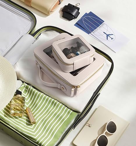 Miniatura 5 de LETGO Bolsas de maquillaje transparentes, bolsa de aseo aprobada por la TSA con cremallera, organizador de maquillaje transparente, de ajuste