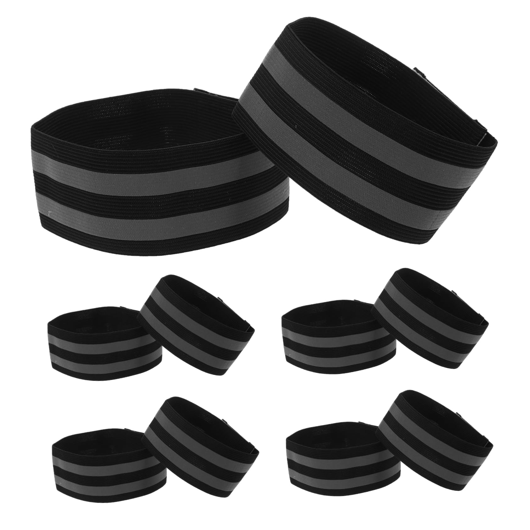 ifundom 1set Reflective Arm Bands for Night Running Cycling Walking Lightweight Safety Wristbands with High Visibility Reflective Material for Outdoor Activities 10pcs