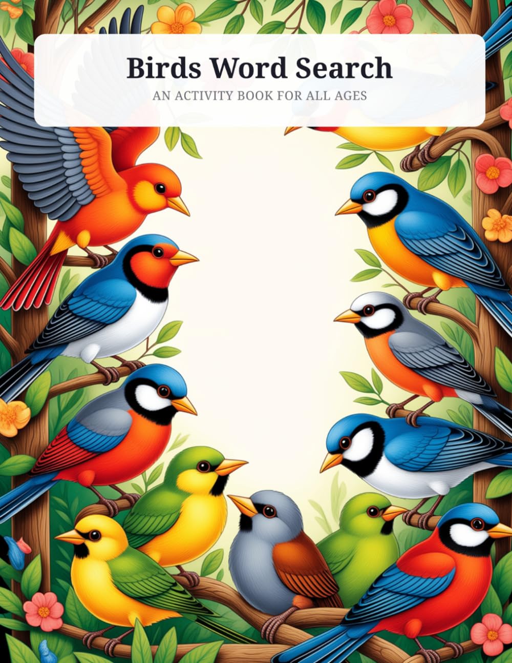Birds Word Search: Challenging Puzzles Across 50 Pages of Avian Discovery