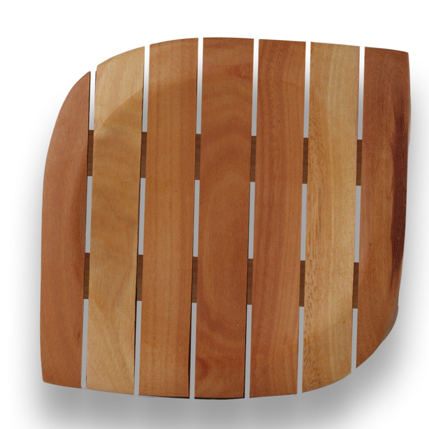 ART-CRAFT Seifenschale aus Natur Holz rund mit Ablaufrinne -