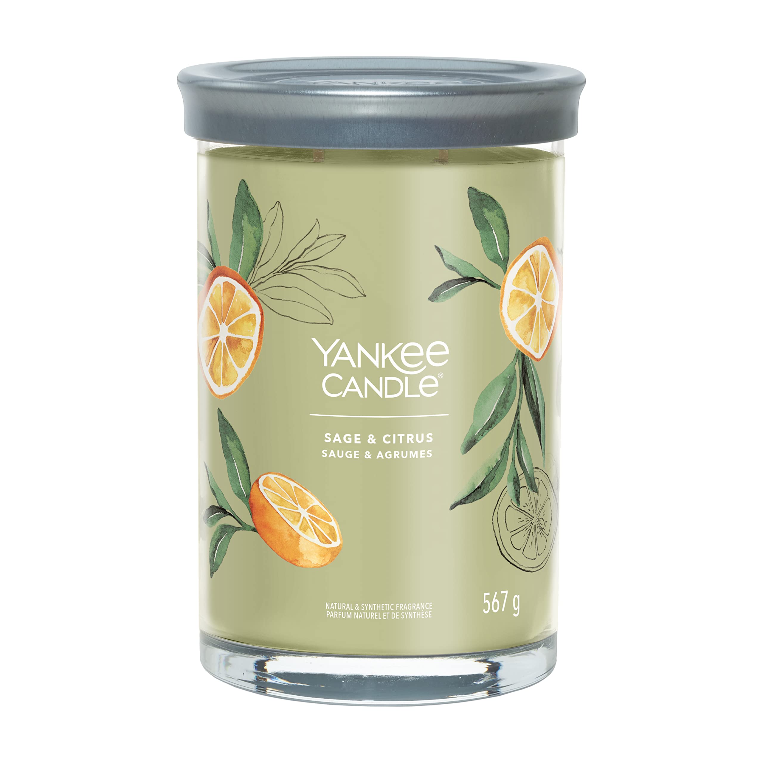Signature Large Tumbler Candle Sage & Citrus 567g - Green - Soy Wax Blend - Two Wick