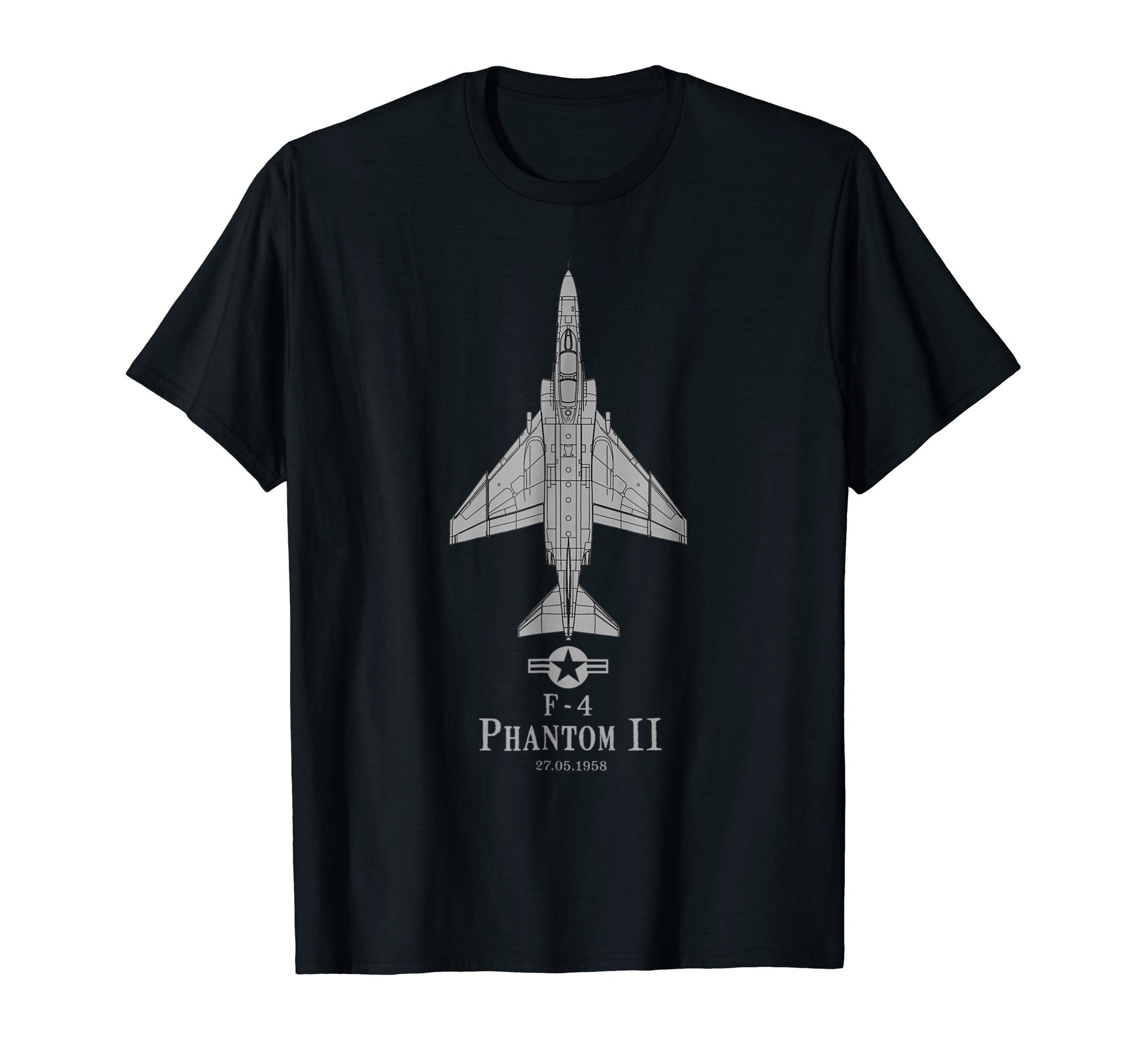 Designed For FlightF-4 Phantom II Tech Drawing Cold War Airplane T-shirt T-Shirt