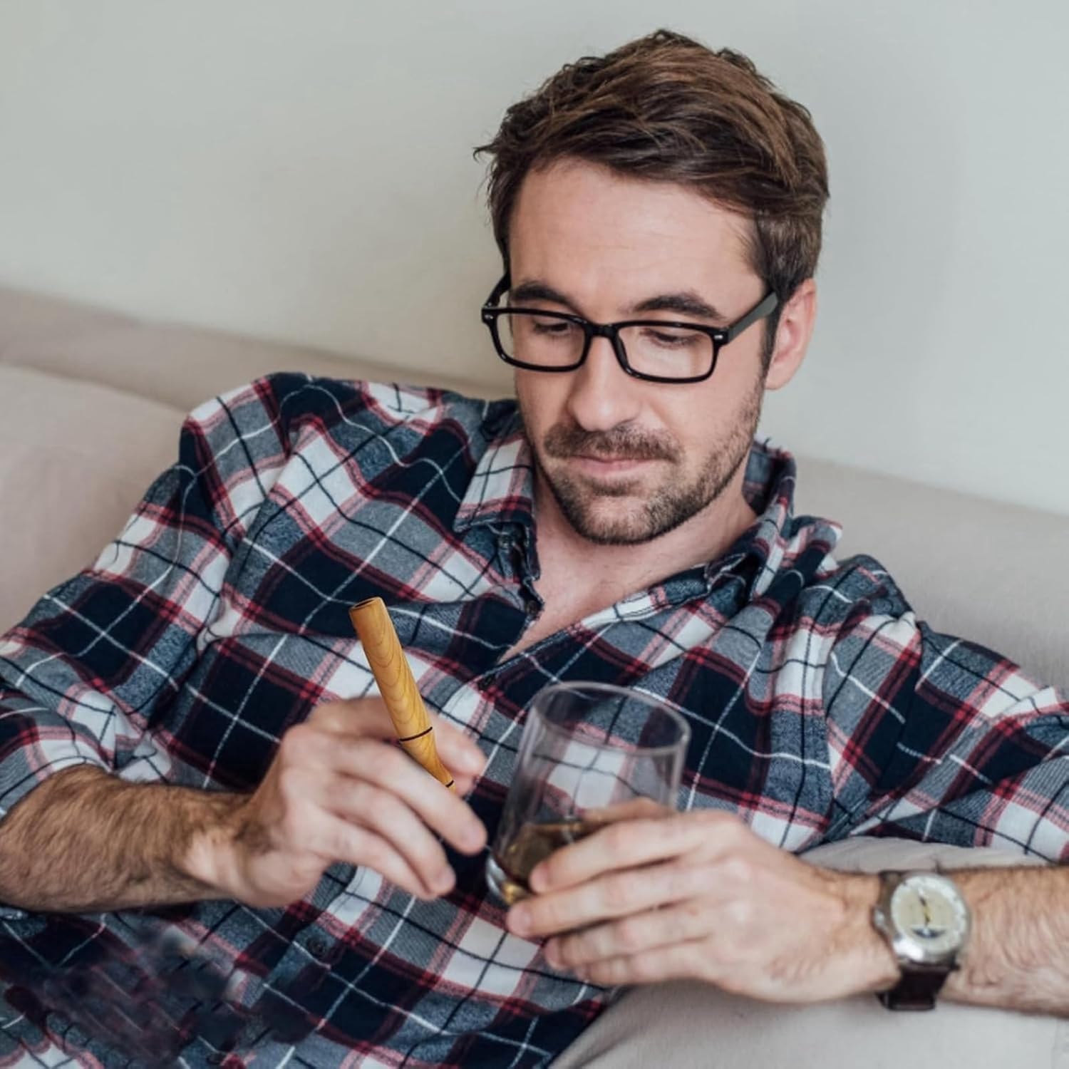 Inalatore per aromaterapia con oli essenziali, inalatore per smettere di fumare, diffusore personale in legno per oli essenziali, con 3 confezioni di stoppini in cotone vuoti - Xian di Tlingmeixian