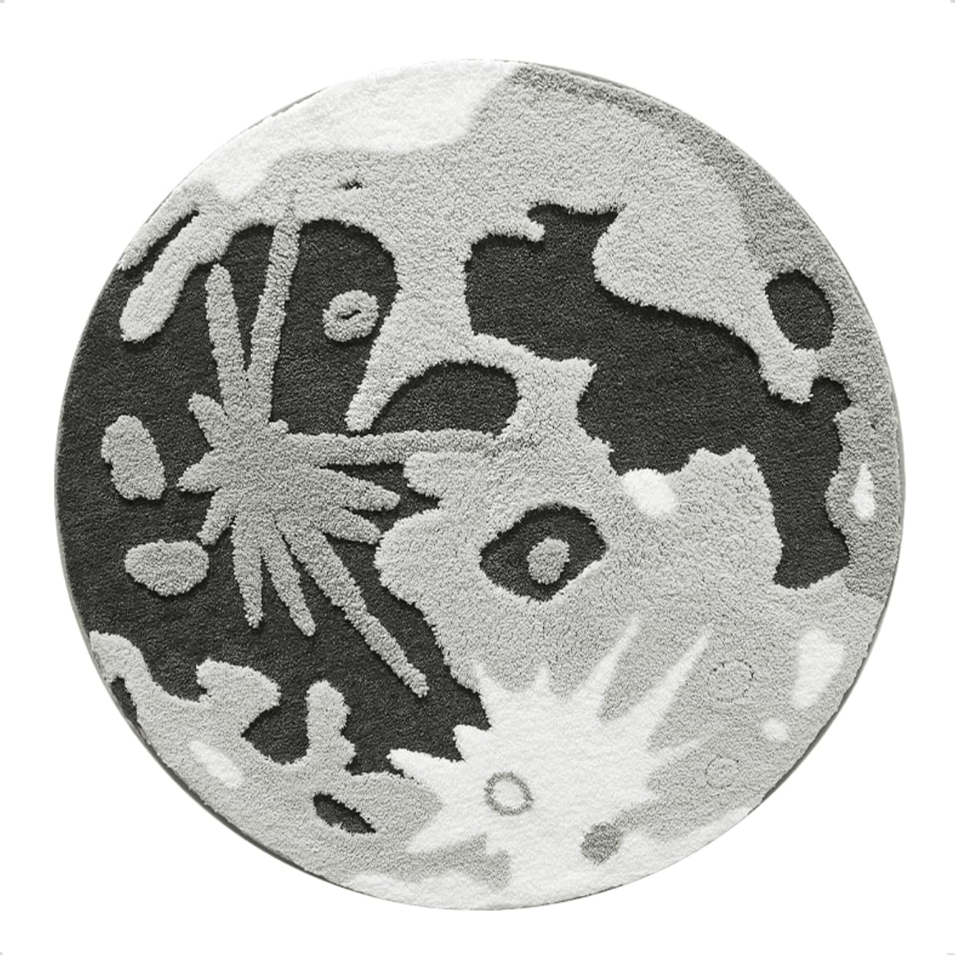 PalmTreeHome Cute Area Rug, Funny Moon Area Mats, Shaggy High Pile Non Slip Soft Absorbent Washable, Bedroom Bedside Bathroom Kids Gaming Nursery Room