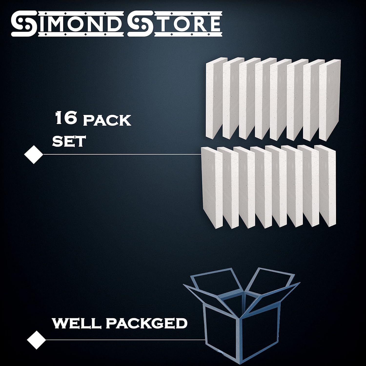 SIMOND STORE Ladrillos refractarios aislantes Suaves para forja, hornos, chimeneas, Estufas, Soldadura de Joyas, 2500F 1.9 cm x 11.4 cm x 22.9 cm, Paquete de 16 | Ladrillos refractarios para estufa de leña, forja, horno, chimenea, soldadura de joyas, bloq