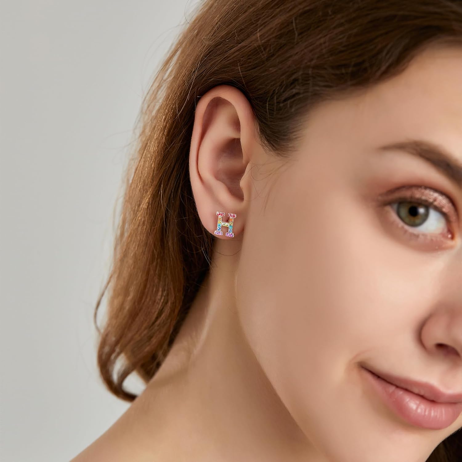 Girls Initial Letter Stud Earrings Alphabet Number Earrings Gifts Jewelry for Women - Image 2