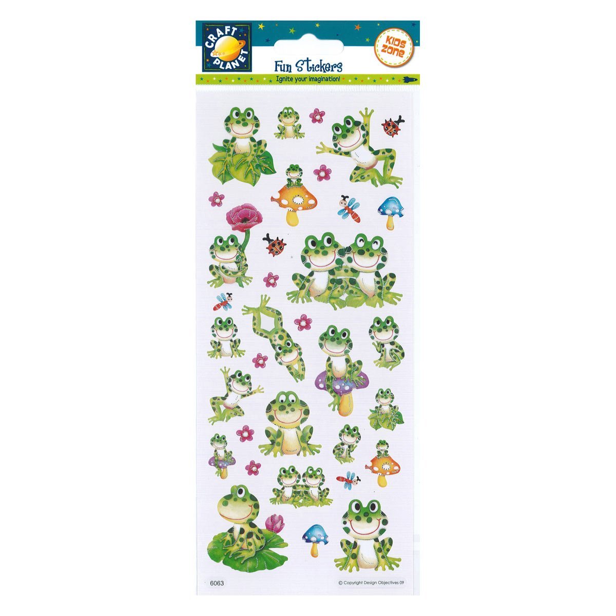 Craft Planet Fun Stickers, Frogs, for Young Crafters, Posters, Card Making, Scrapbooking, Party Bag Fillers, Books, Reward Charts, Invites, Crafts Supplies