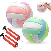 Size 2 Mini Volleyball 5.3 inch Small Beach Volleyball Soft Outdoor Indoor Volleyball Autograph Ball with Air Pump for Beginners Team Collectors Sports Party Training PracticeVery Small
