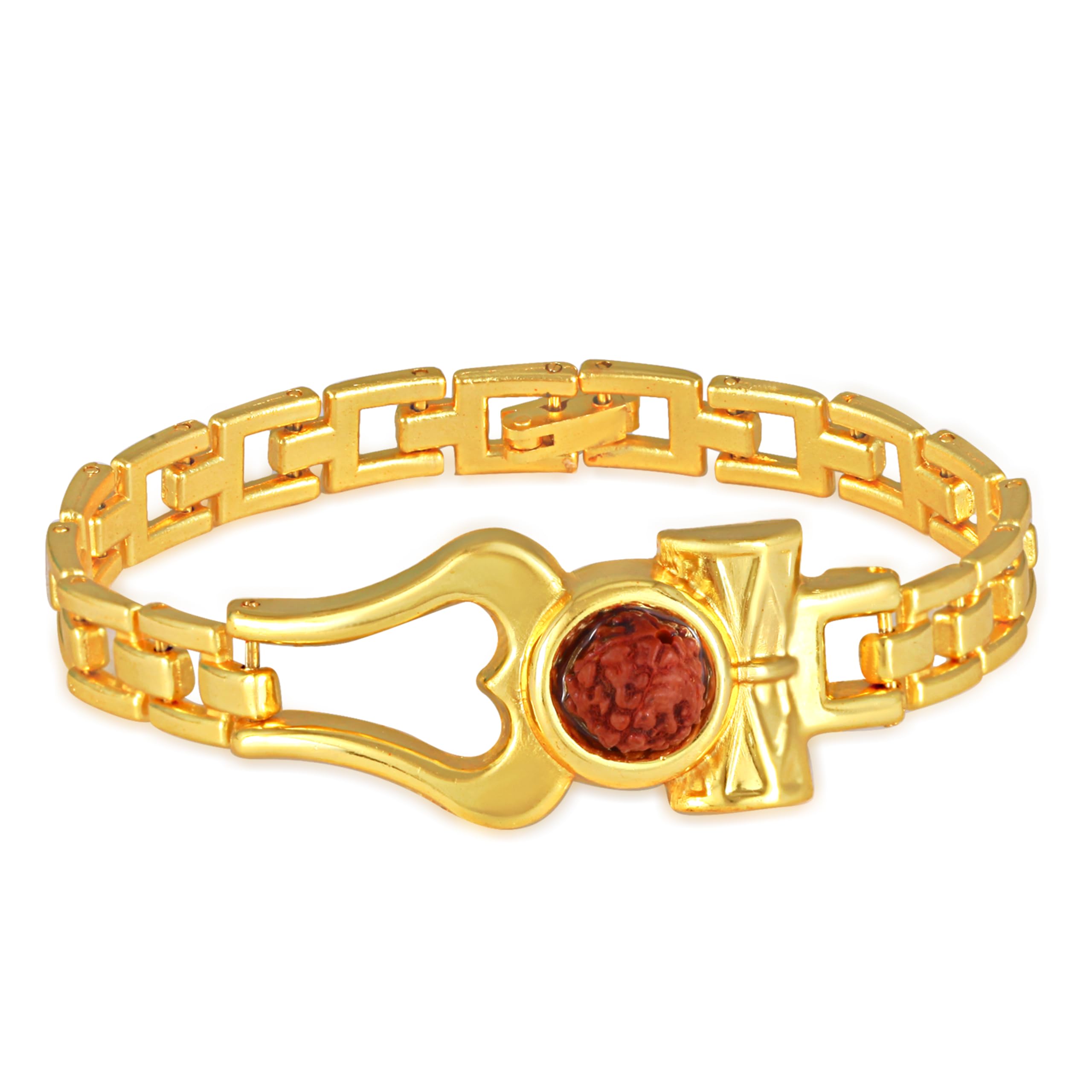 MEENAZ rudraksha Rakhi Bracelet for brother Bracelet for Men Rudraksha Aum Om Kada for men Bracelet for Boys Gold,Kada golden Bracelets Rakhi for Bhaiya Brother Kids Raksha Bandhan Wrist Band gift (B0D9FGMYB3) Amazon Price History, Amazon Price Tracker