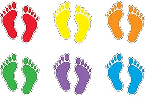 Trend Enterprises Inc. Footprint Decals - Classic Accents Variety Pack (72 Stickers)