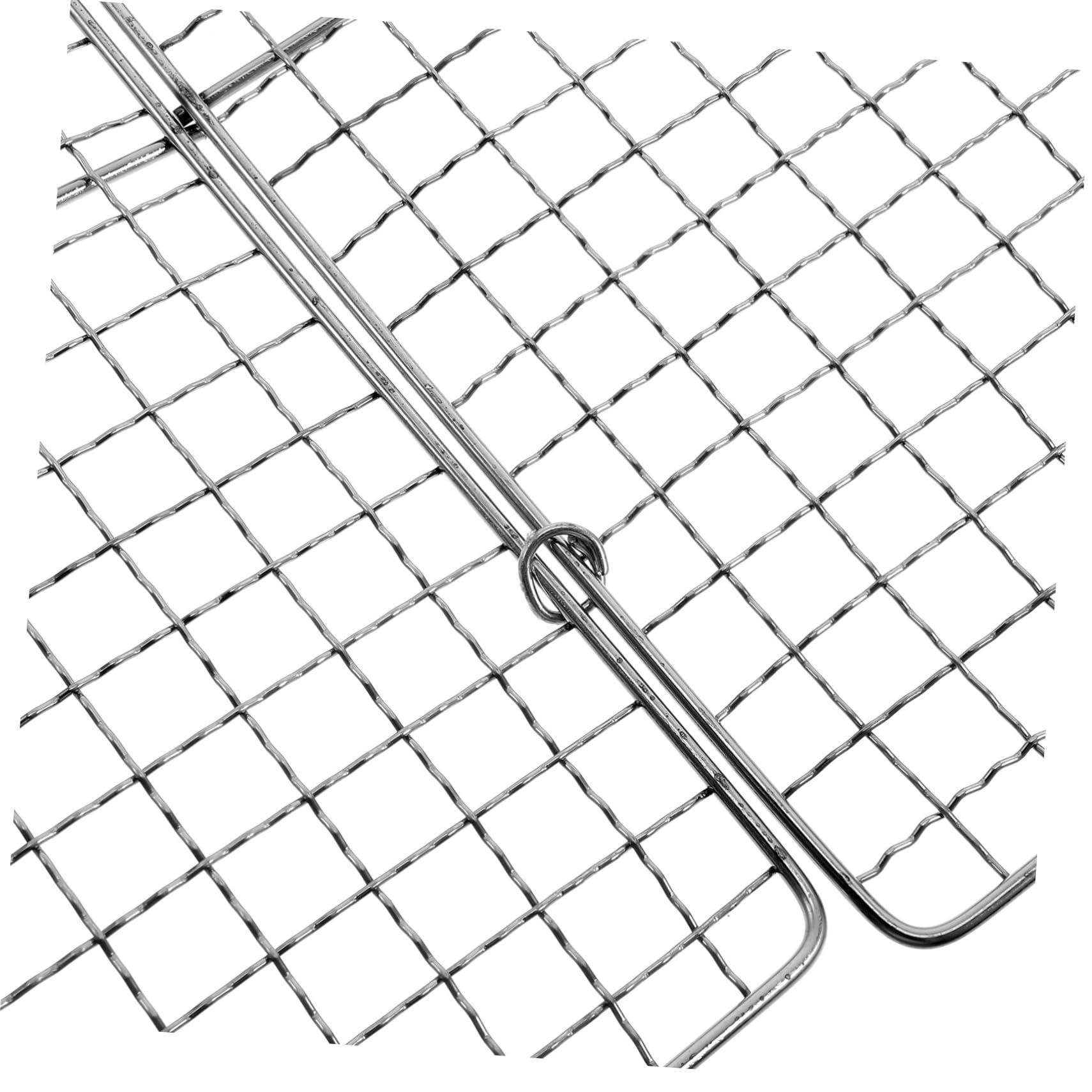 ibasenice 3 Piezas Rejilla Inoxidable para Barbacoa Exterior Cesta de Malla para Verduras y Pescado Accesorio Resistente para Parrilla Camping