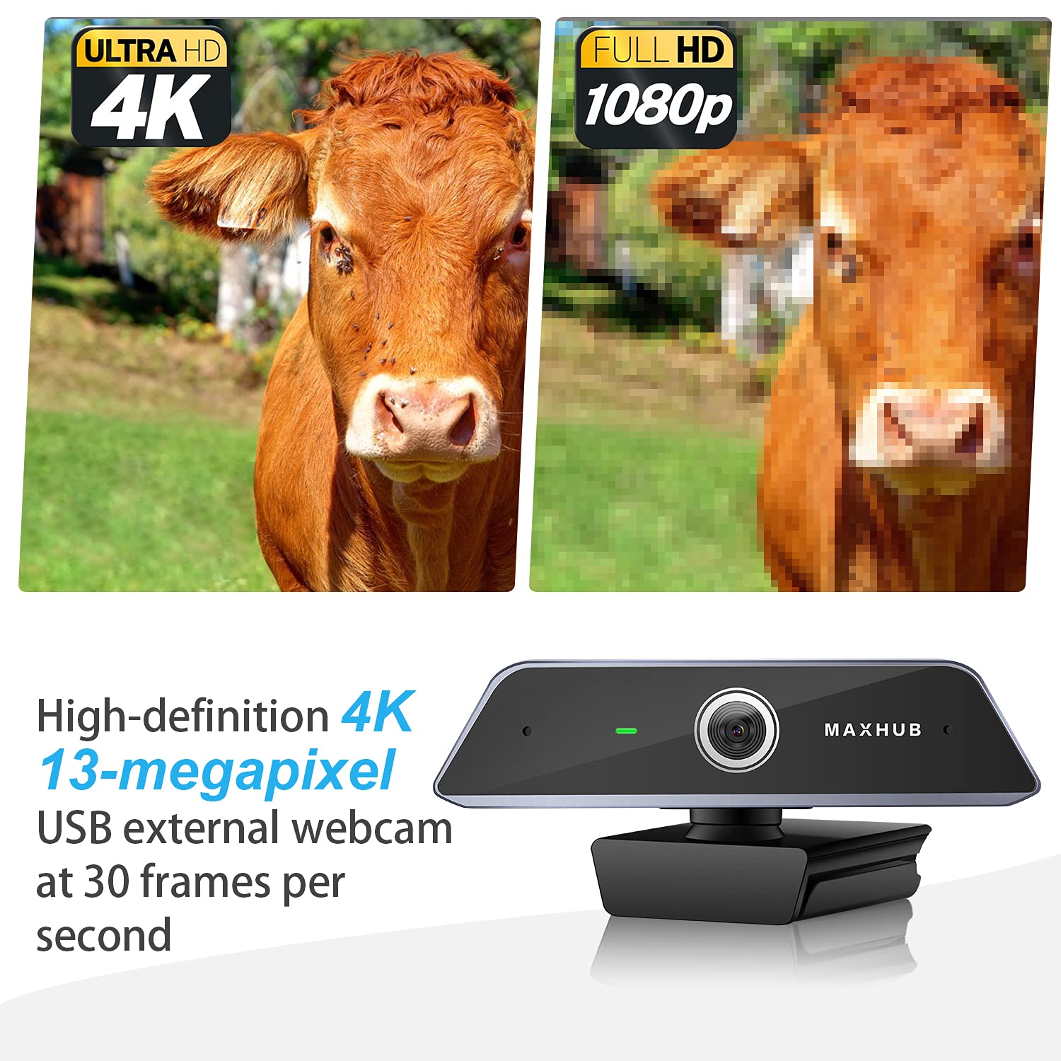 MAXHUB Kamera internetowa UC W20 4K z 80 stopni FOV