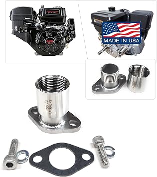 Exhaust Adaptor Male & Female 1" Flange for Predator 420cc & 301cc, Hond GX 240, 270, 390