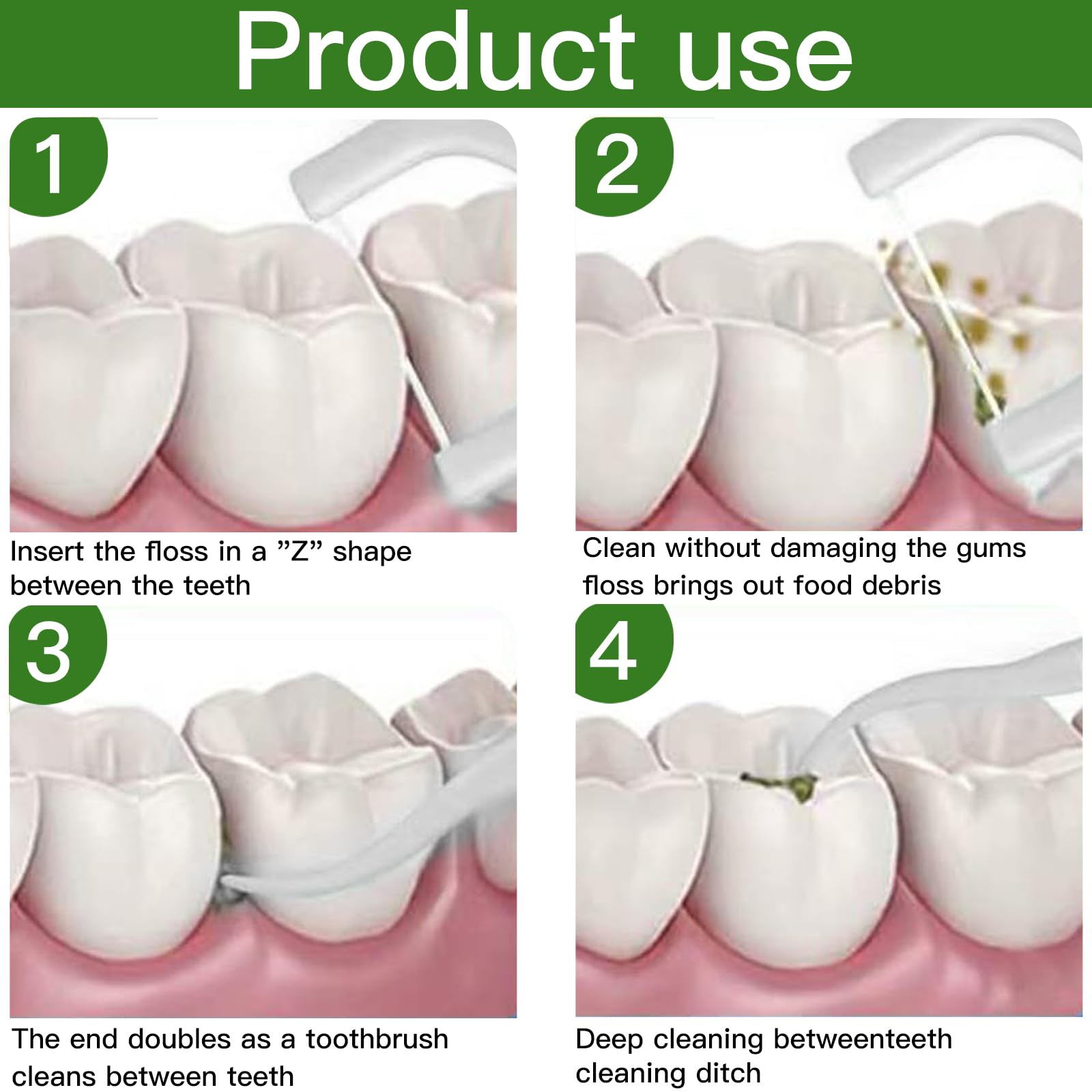 300 Pezzi Fili Interdentali,Filo Interdentale Forcella Portatile Cura Dentistica Dental Floss Flosser Forcella Denti Puliti Prevenire e Curare Varie Malattie Orali per Tutta Famiglia