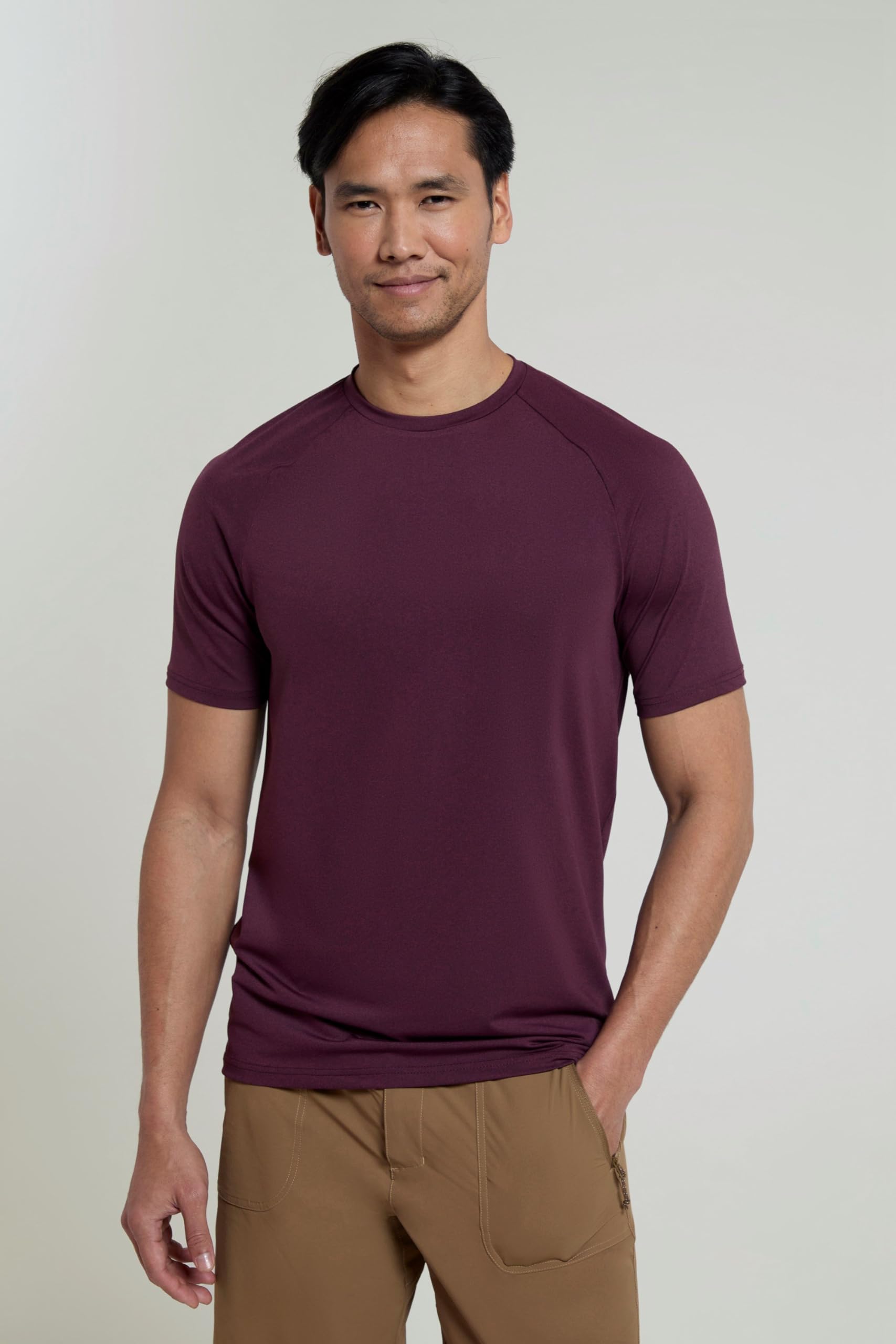 Mountain Warehouse T-Shirt Agra Melange pour Homme - Léger et Confortable - Col Rond - Séchage Rapide et Protection UV - Voyages, Printemps L’été