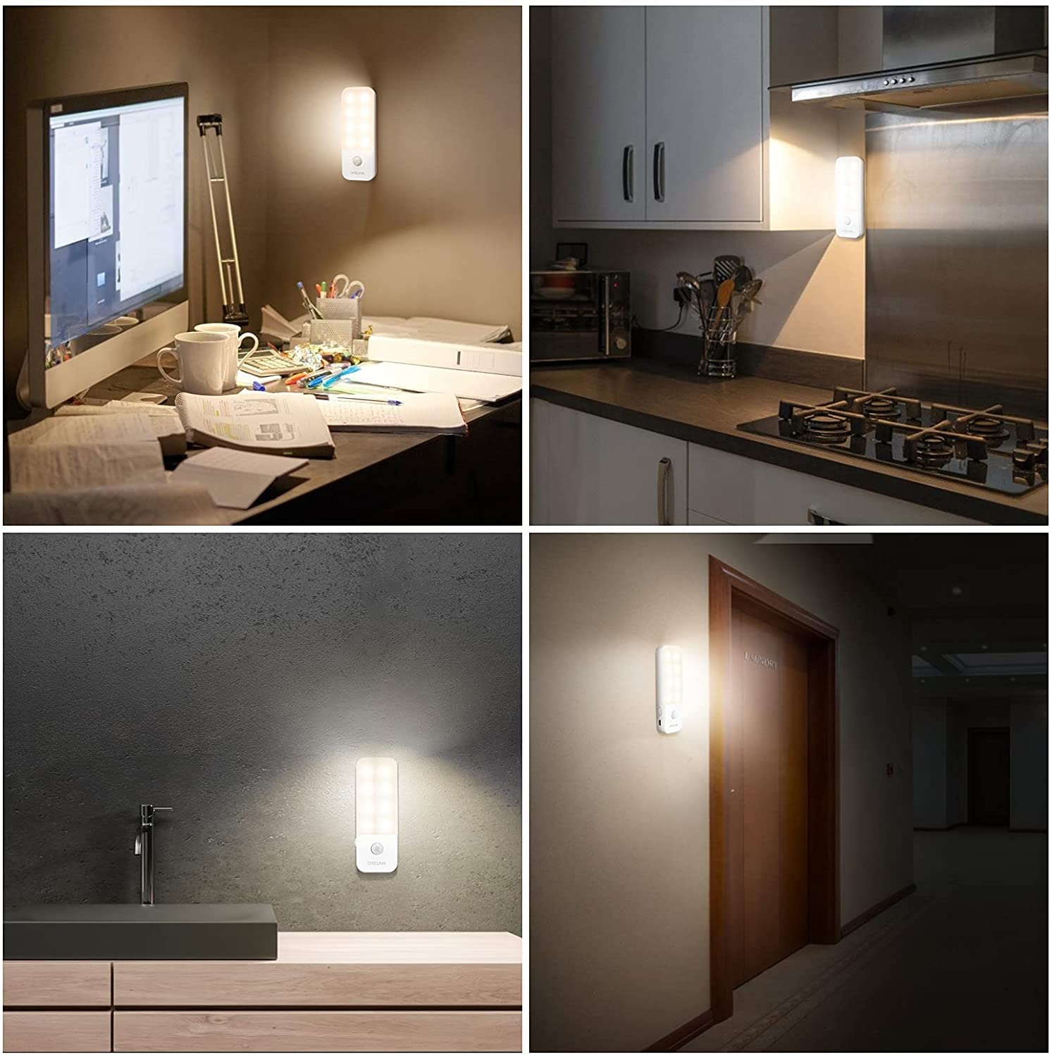 Luce LED A Sensore Per Armadio – 54 LED Ricaricabile USB – 2500 MAh – 2 Pezzi Con Magneti E 3 Modalità