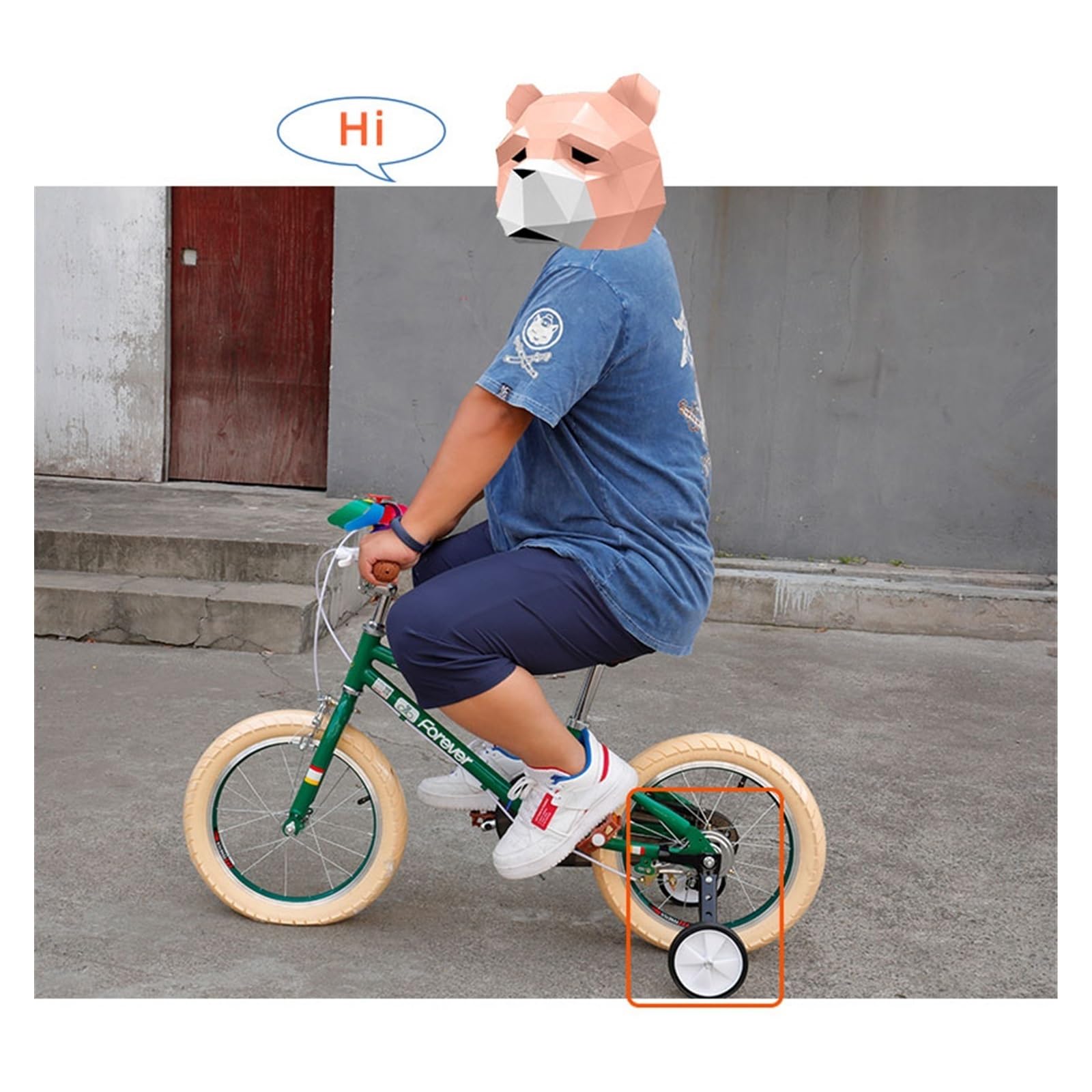 Rotelle Per Bici Bambini 1 paio di ruote da addestramento for bici da bambino regolabili Bilanciatore di supporto ausiliario for impieghi gravosi 16-24 pollici Apprendimento del ciclismo in bicicletta