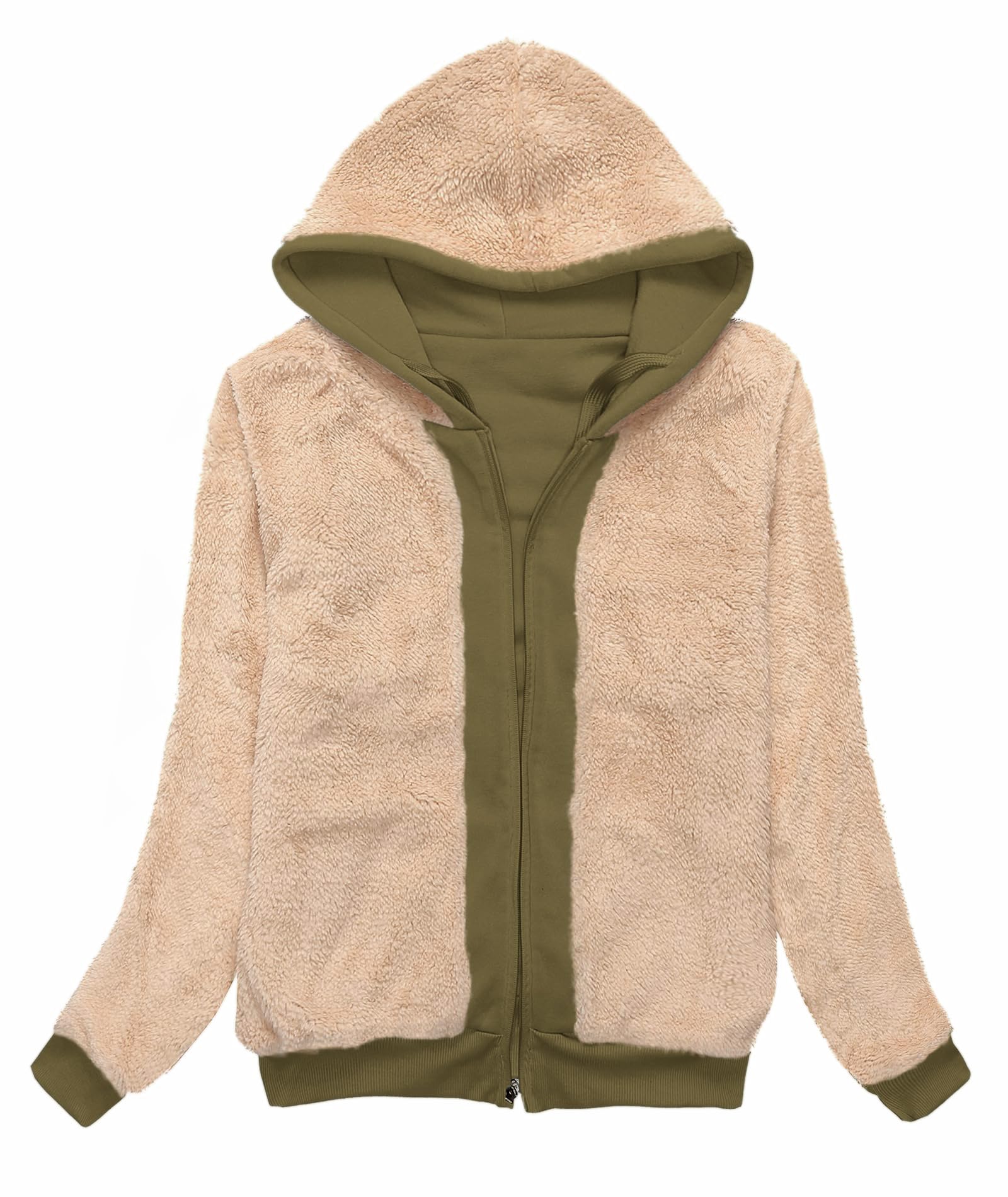 JACKETOWN Felpa con Cappuccio da Donna Giacca con Cappuccio da Donna con Cerniera di Base Spessa e Calda Maglione Maglione in Pile Maglione Slim Fit Autunno/Inverno Felpa Sportiva