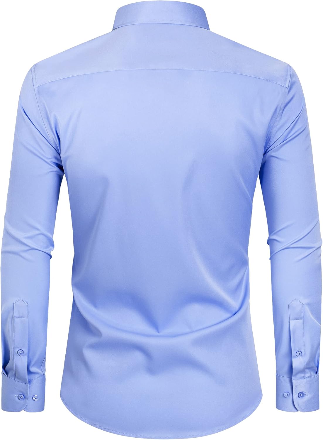 Alimens & Gentle Slim Fit Dress Shirts for Men Long Sleeve Stretch Stain Proof Wrinkle Free Button Down Shirts Formal Shirts - Image 3