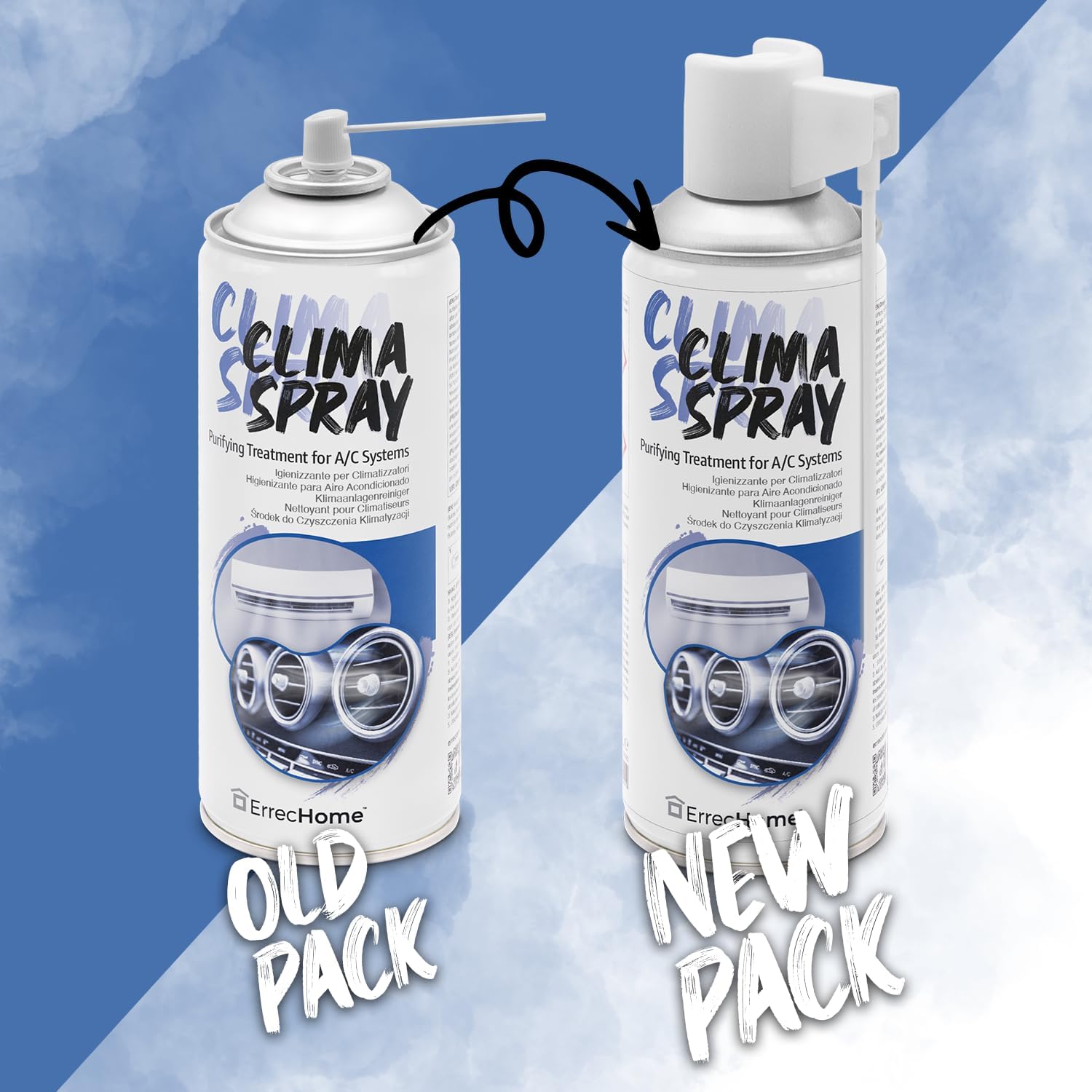 ErrecHome Evaporator Cleaner, Pulitore per climatizzatore, 400 mL, Il pacchetto può variare