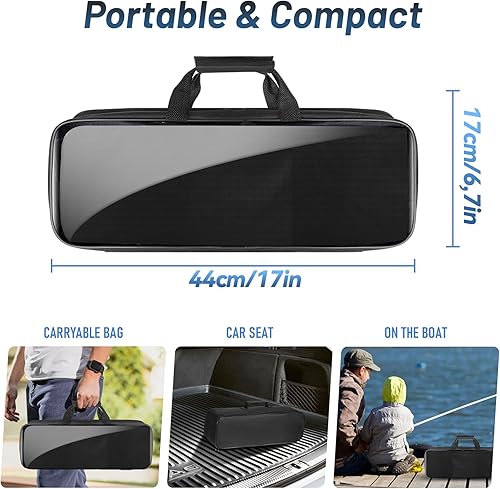 Miniatura 5 de Cañas de pescar telescópicas y combos de carrete, 2 piezas de caña de pescar de fibra de carbono de 5.9 pies, juego completo de señuelos giratorios