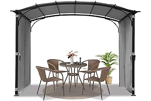 Sun Shelter for Your Backyard Relaxation - 9' x 11' Arched Pergola