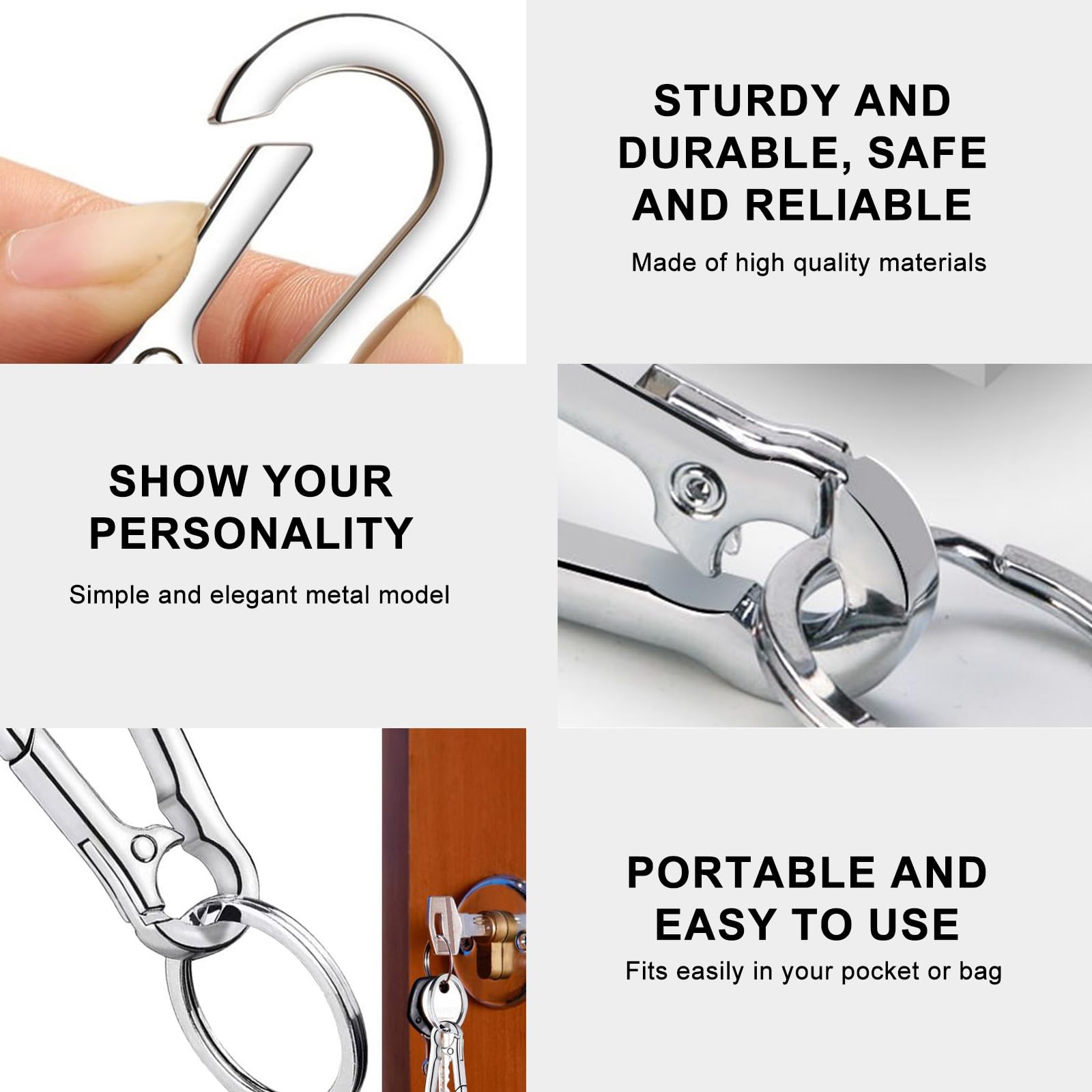 Keychain With Key Rings KeyUnity KS07 Keychain With 4 Key Rings - Dual ...