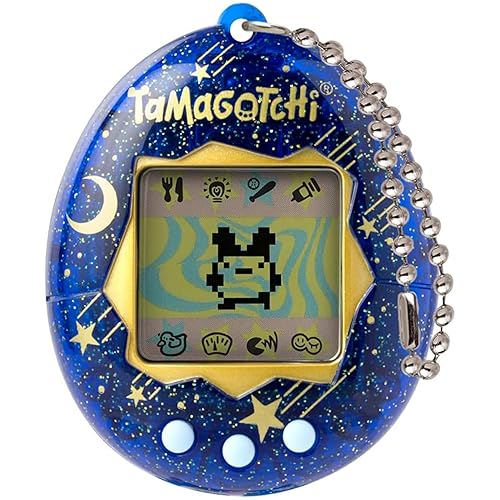 Bandai - Tamagotchi - Tamagotchi Original - Starry Night - Elektronisches virtuelles Tier mit Farbdisplay, 3 Tasten und Spielen - Interaktives Tier auf Deutsch - Kinderspielzeug ab 8 Jahren - 42970 - Starry Night