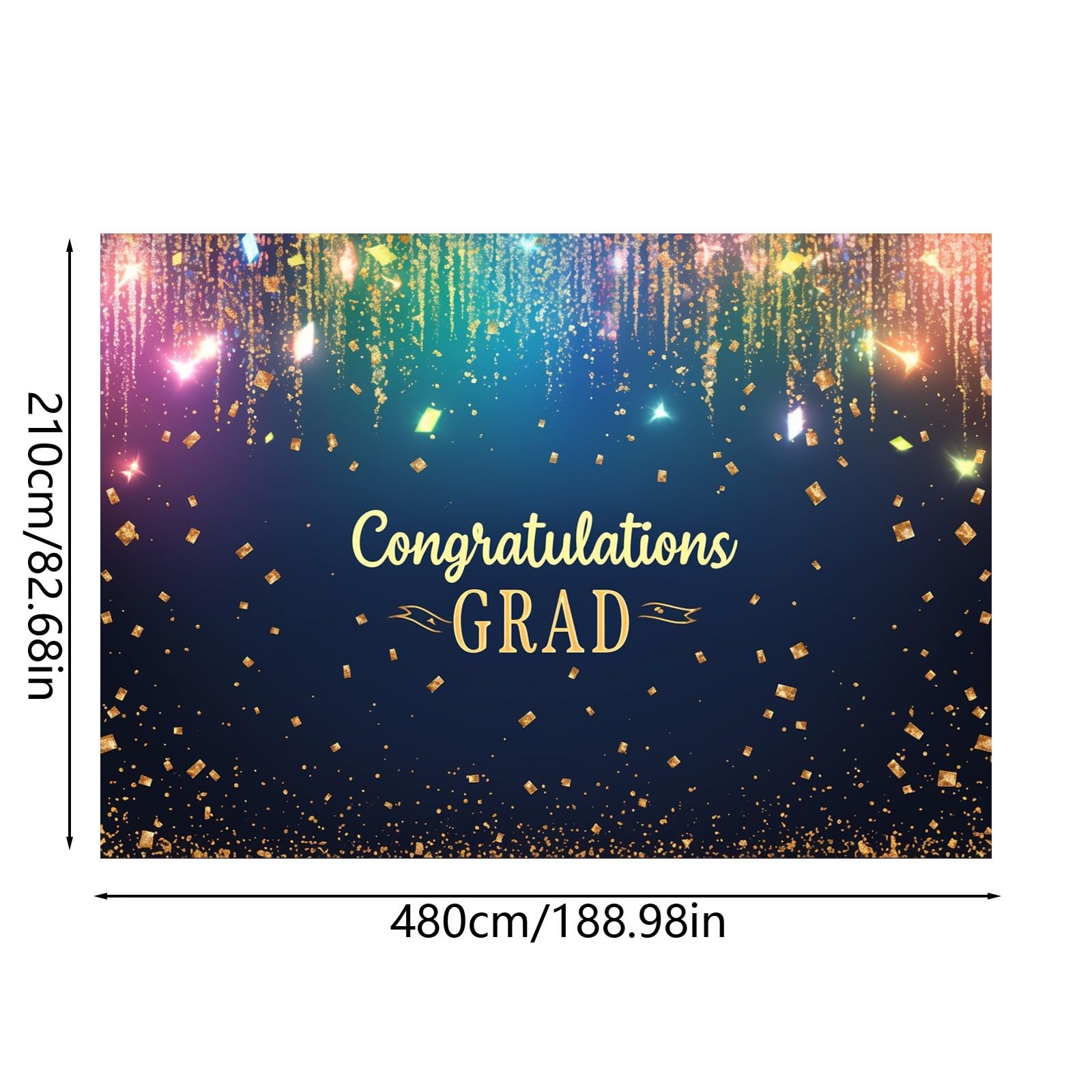 Banner de buena suerte para la temporada de graduación, diseño único, tendencias de moda, emoción para tus fotos de graduación. 2