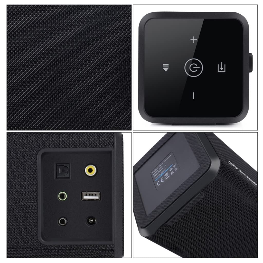 DLOETT 100W dotykowy listwa dźwiękowa kino domowe 2.0 nagłośnienie telewizor z dostępem do kanałów głośnik Bluetooth obsługa optycznego głośnika AUX Subwoofer