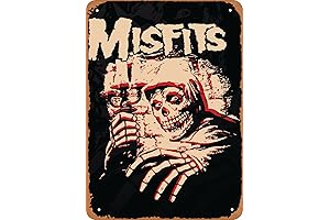 Art and Vector Misfits Band Metal Tin Sign Poster: Vintage Art Wall Décor