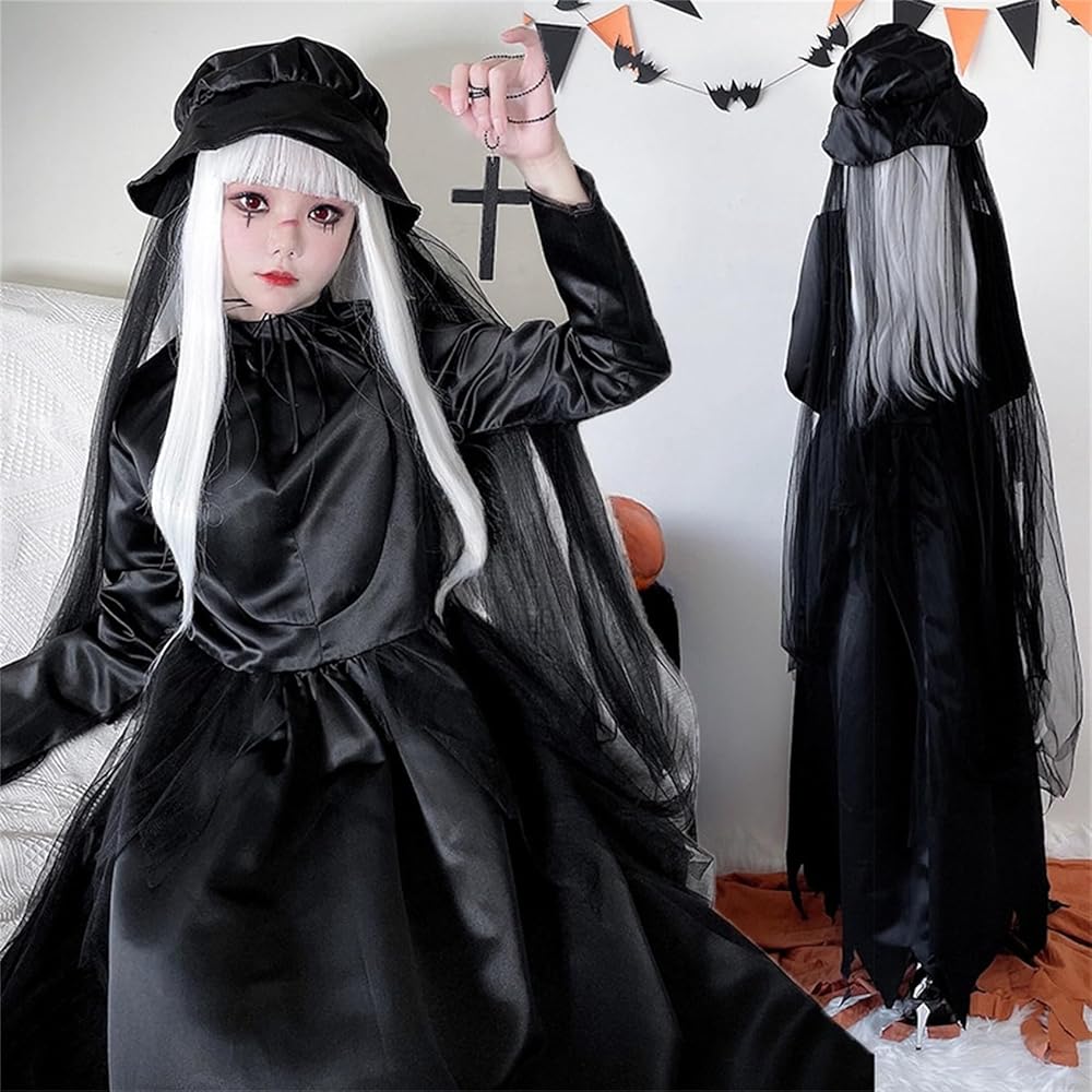 Amazon.co.jp: [ボズとガルヤ] ハロウィン コスプレ 幽霊 暗黒系