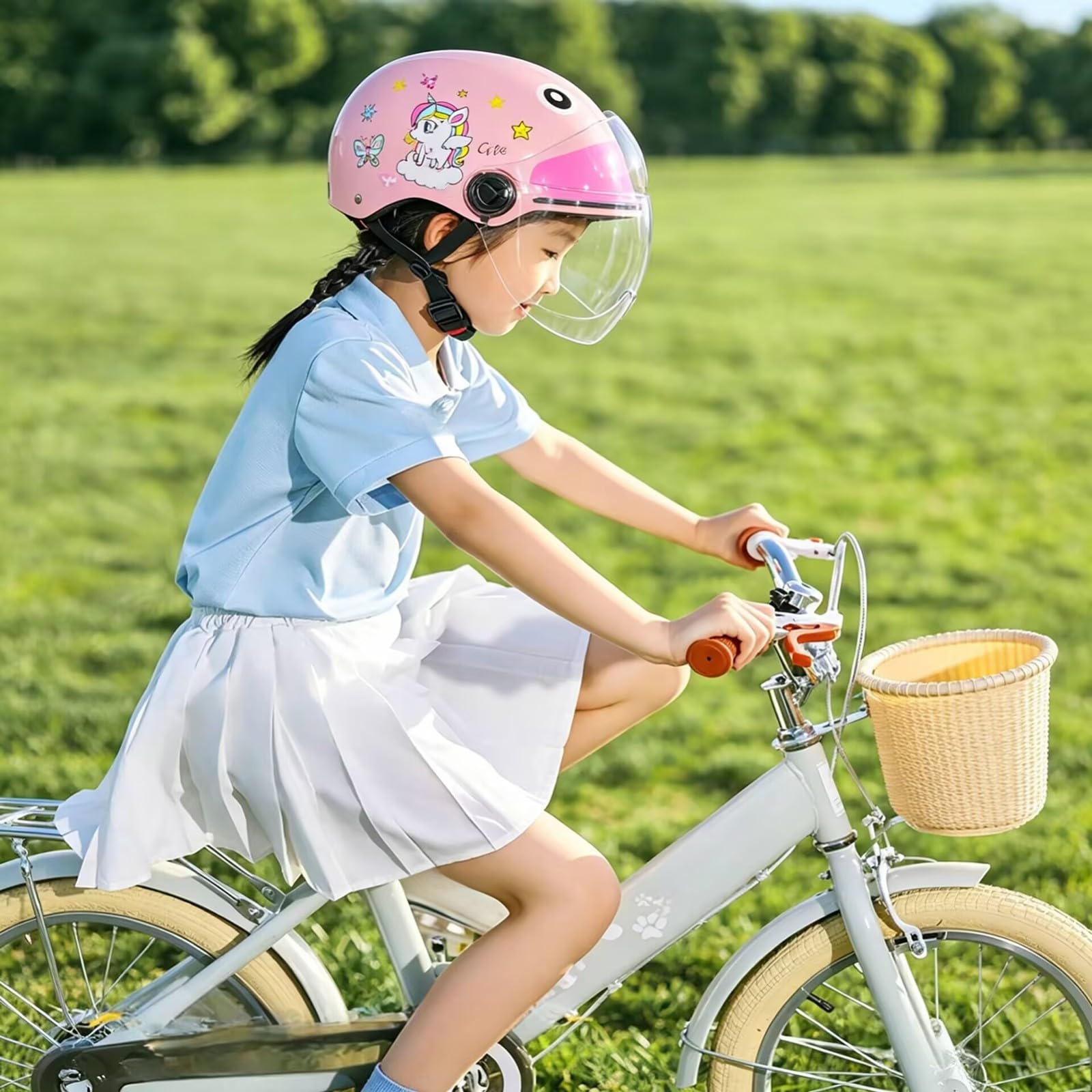 Casco Per Bambini Casco Da Bici Per Bambini E Bambine Dai 4 Ai 12 Anni Casco Da Moto Aperto Per Bambini Casco Per Bicicletta Monopattino Pattinaggio Adatto A Tutte Le Stagioni