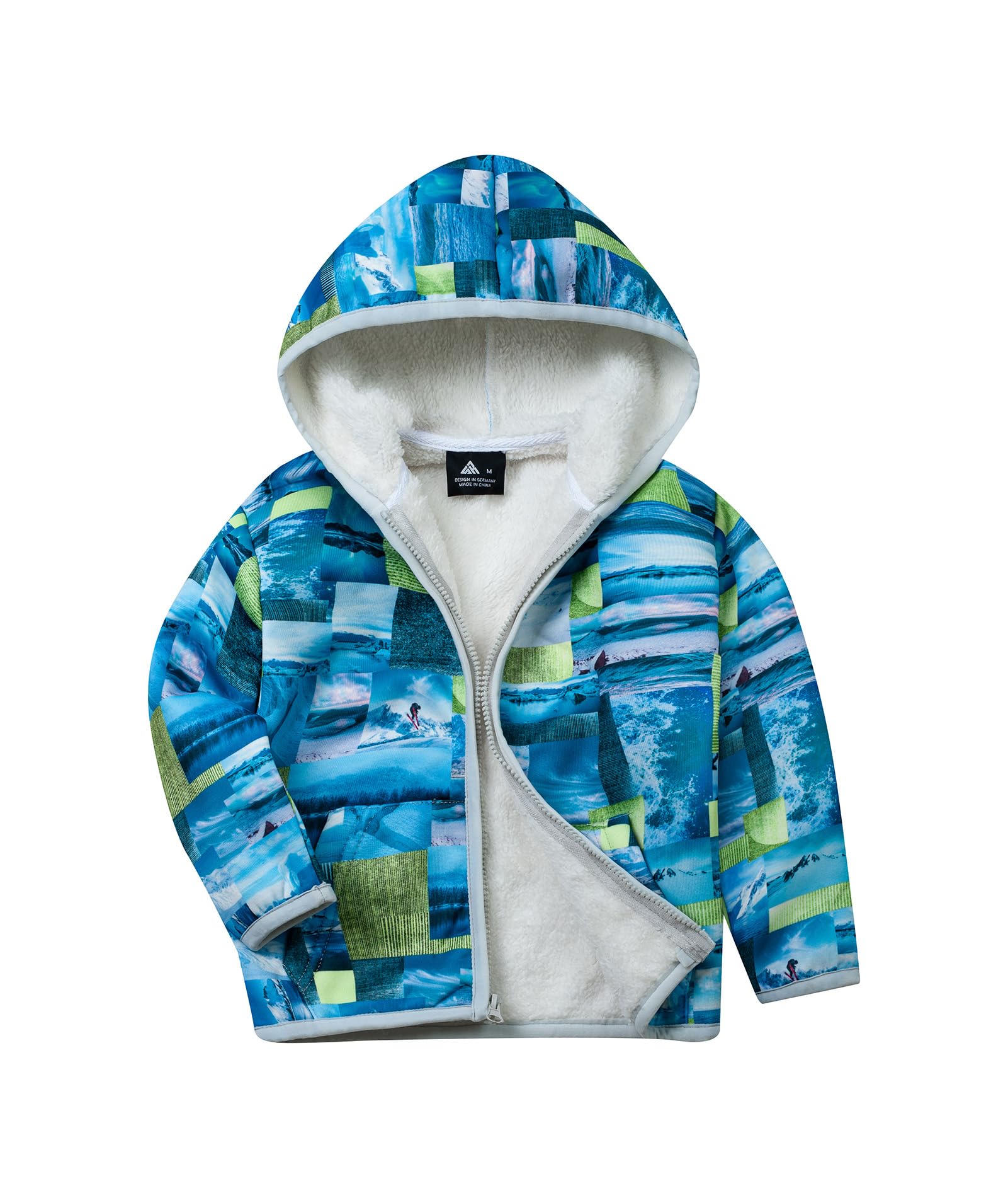 V VALANCH Boys Girls Fleece Jacket Toddler Zip Up Warm Hoodie 2-12 Years