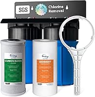 Vista 16 de iSpring WGB21B-PB Sistema de filtración de agua de 2 etapas para toda la casa con bloque de carbono de 10" x 4.5" FC15B y filtro reductor de plomo