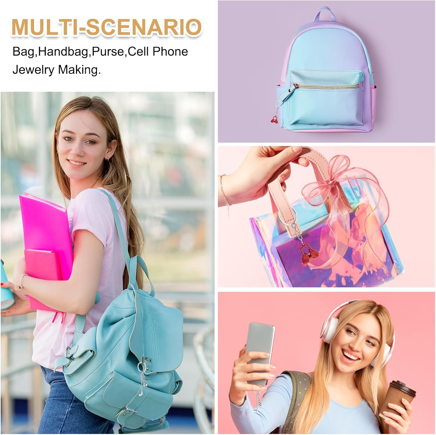 PATIKIL Golf Cart Keychain, Mini Cute Golf Ball Key Chain Sport Pendant Key Ring Bag Backpack Decor - Image 7