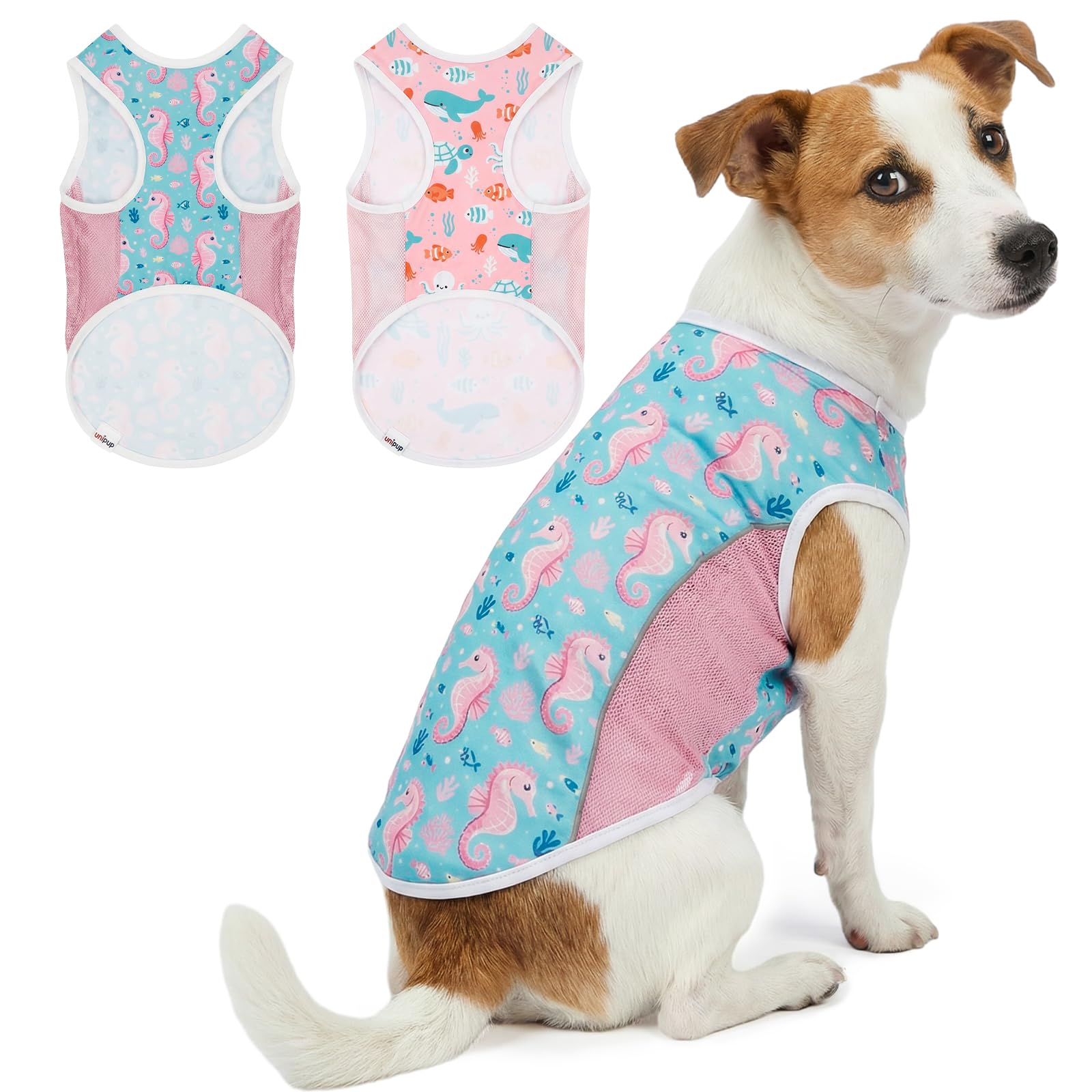T-shirt de protection solaire UPF 50+ pour chiens lot de 2 avec bandes réfléchissantes P23ST00513L