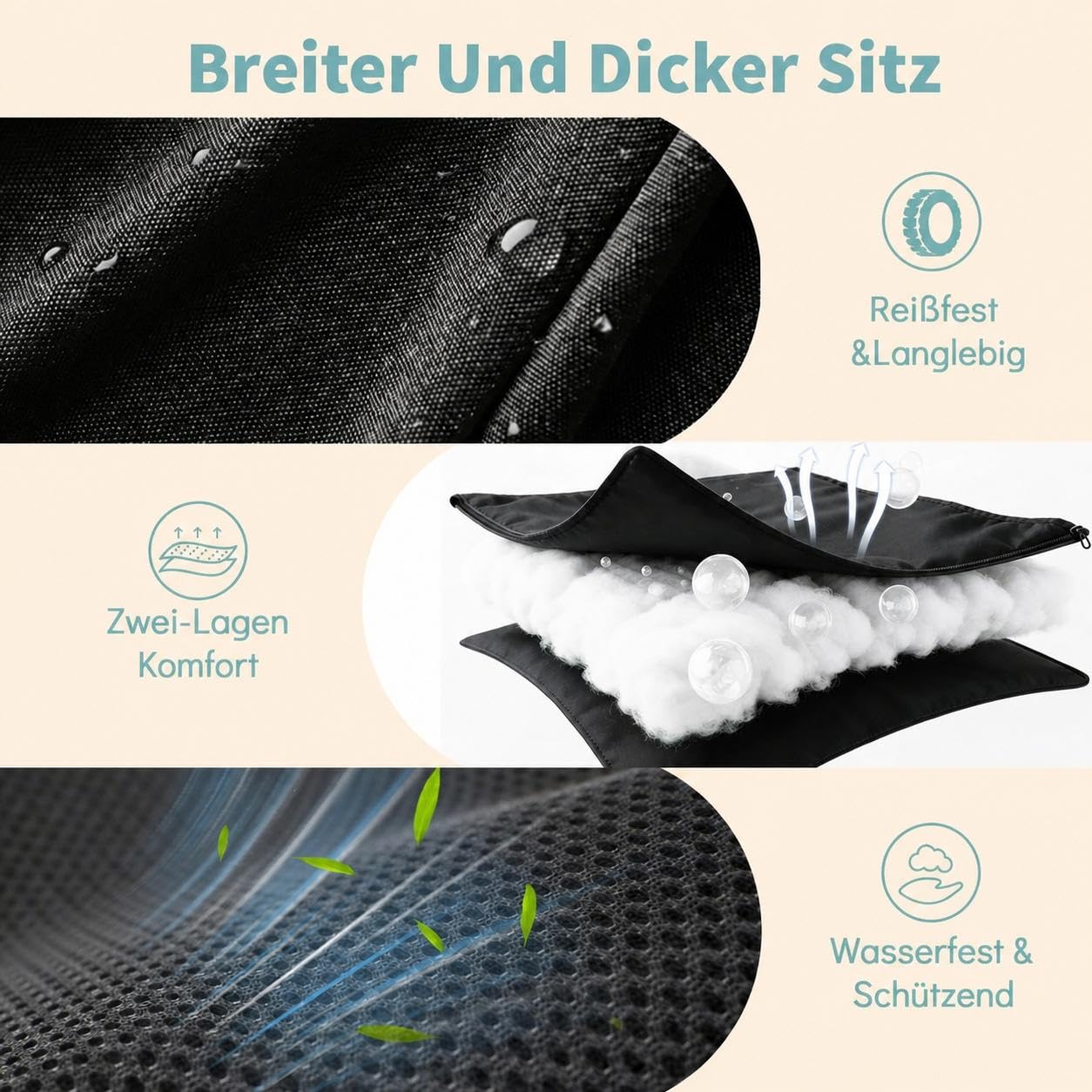 Bollerwagen Für 2 Kinder, Bollerwagen Faltbar Kinder mit Snack Ablage Bollerwagen mit Sitzen, abnehmbarem Sonnendach, 5-Punkt, schwenkbaren/feststellbaren Rädern und 600D Oxford-Gewebe