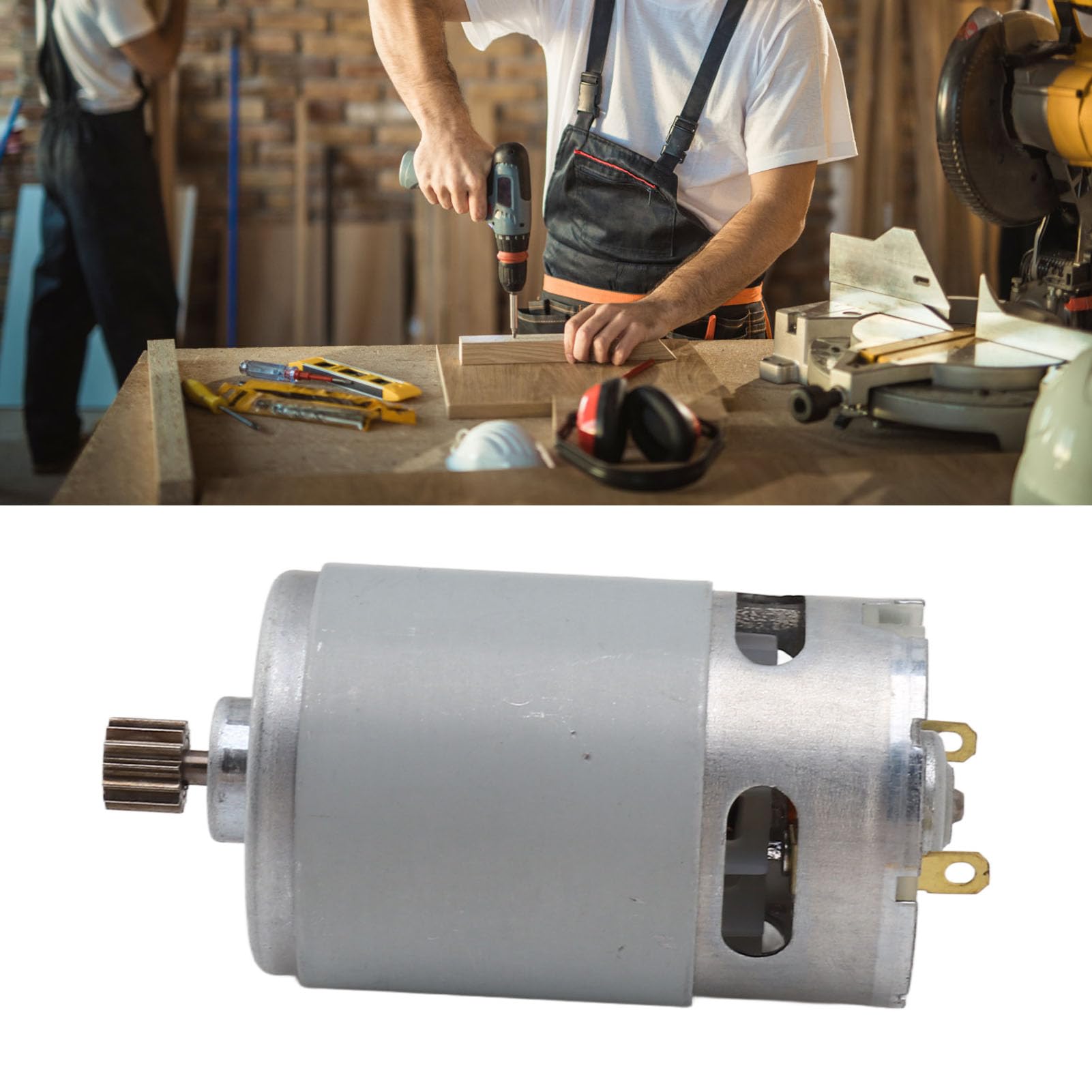 Silnik RS550 Prądu Stałego 8,2 Mm 14-zębowy Mikrosilnik z przekładnią, 21 V 29800 Obr./min Elektryczny Silnik Piły do ​​mini Piły Piła Szablasta Pojedyncza Piła Ręczna 18000
