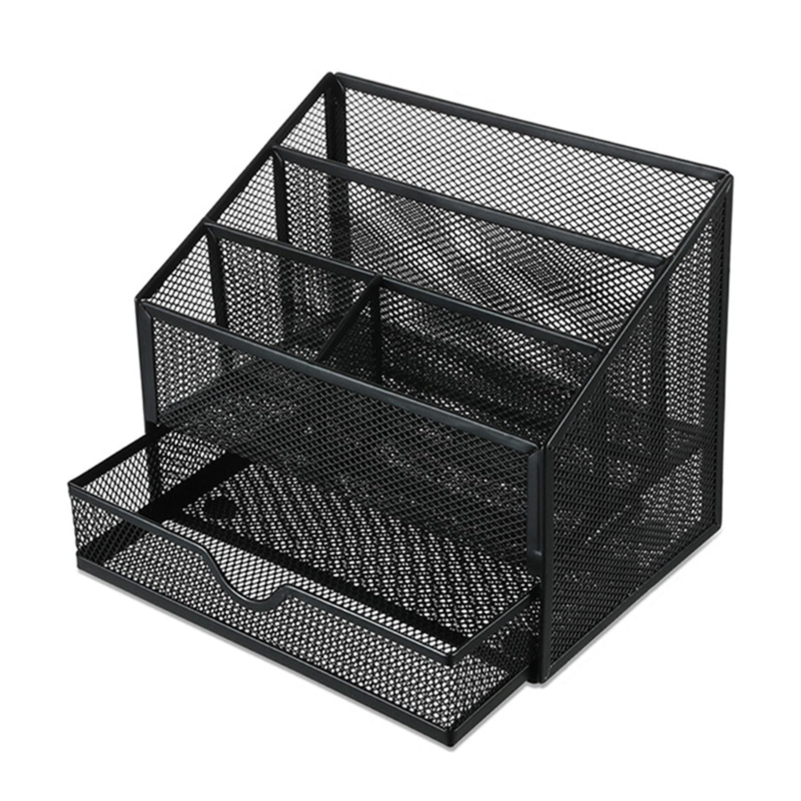 HDOYTXXM Metal Desk Organiser 5 Section Space Saving Letter File Storage Tray with Drawer Multifunction Pen for Desk