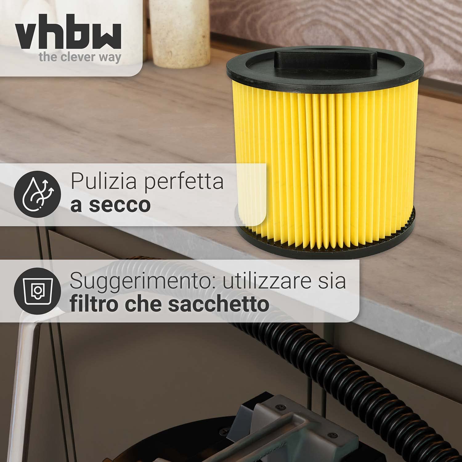 20 Sacchetti Per Aspirapolvere Thomas Inox 1520 S, Plus - Multistrato Antiacaro