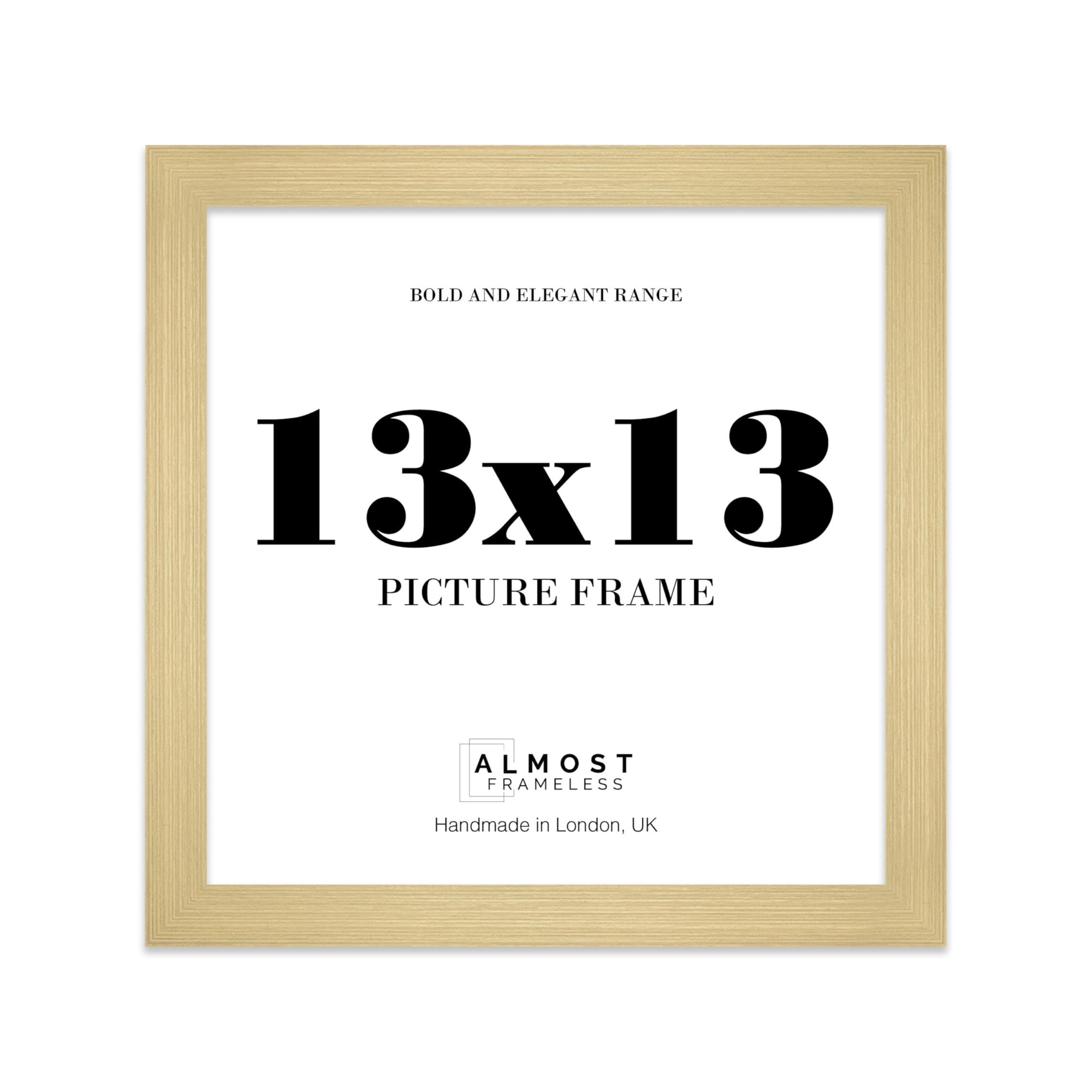 13x13 Picture Frame, Display 13x13 Pictures (40.6 x 50.8cm) Picture Frame for wall Display - Gold - 1 Pack