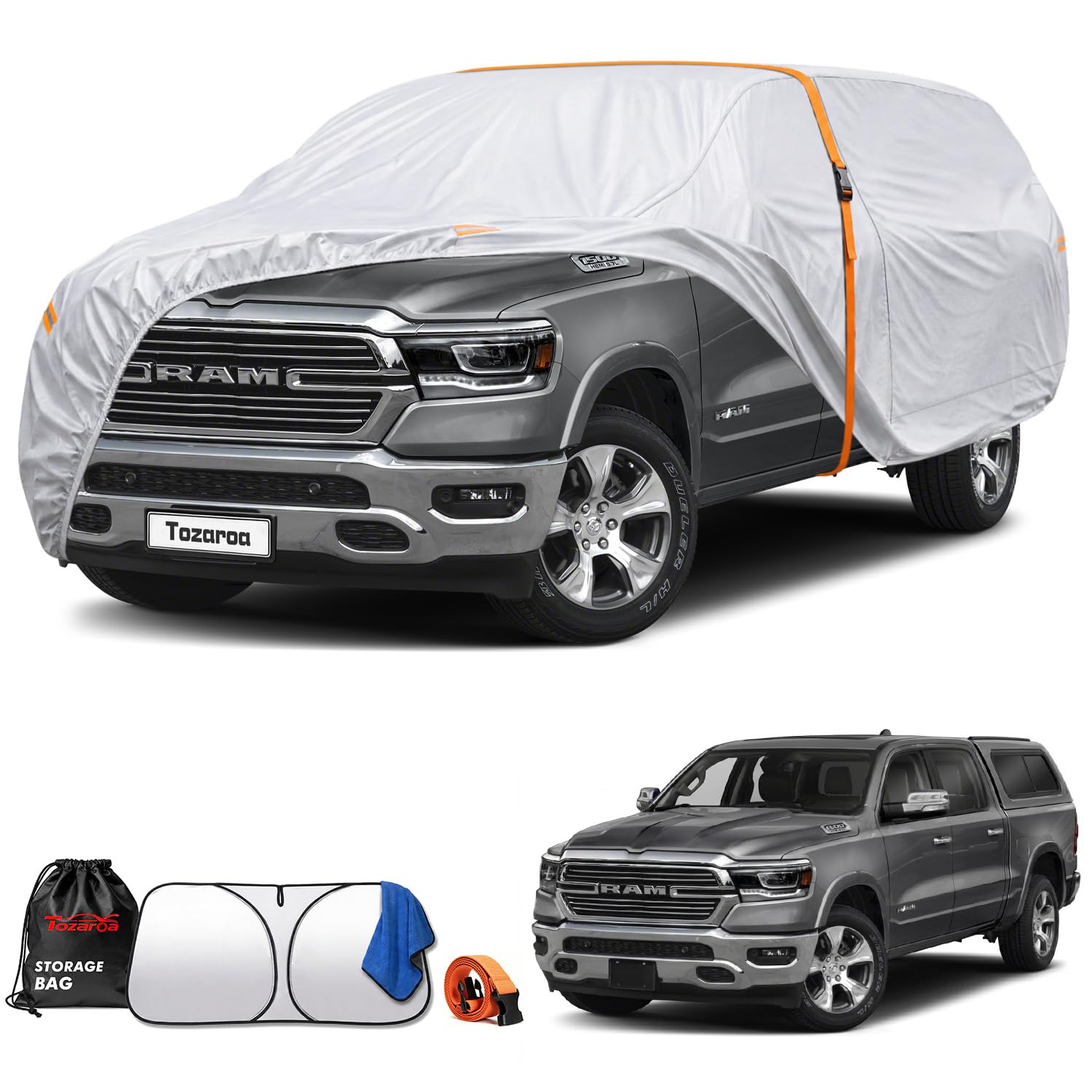 Car Cover Waterproof All-Weather,Heavy-Duty Outdoor Full Exterior Automobiles Sedan/Coupe (Length 186-193 inch) with Windshield Sun Shade Universal Fit Ford Mustang,Chevy Camaro/Corvette etc — view 18